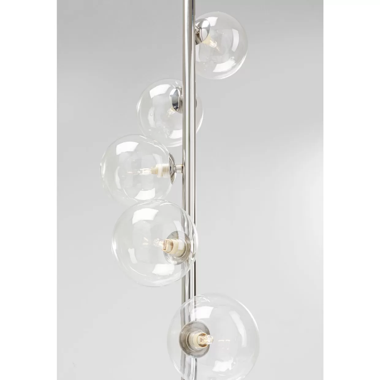 Lampada da Terra Design Moderna Scala Balls - Cromatura Lucida 160 cm - Illuminazione Elegante per Interni KARE