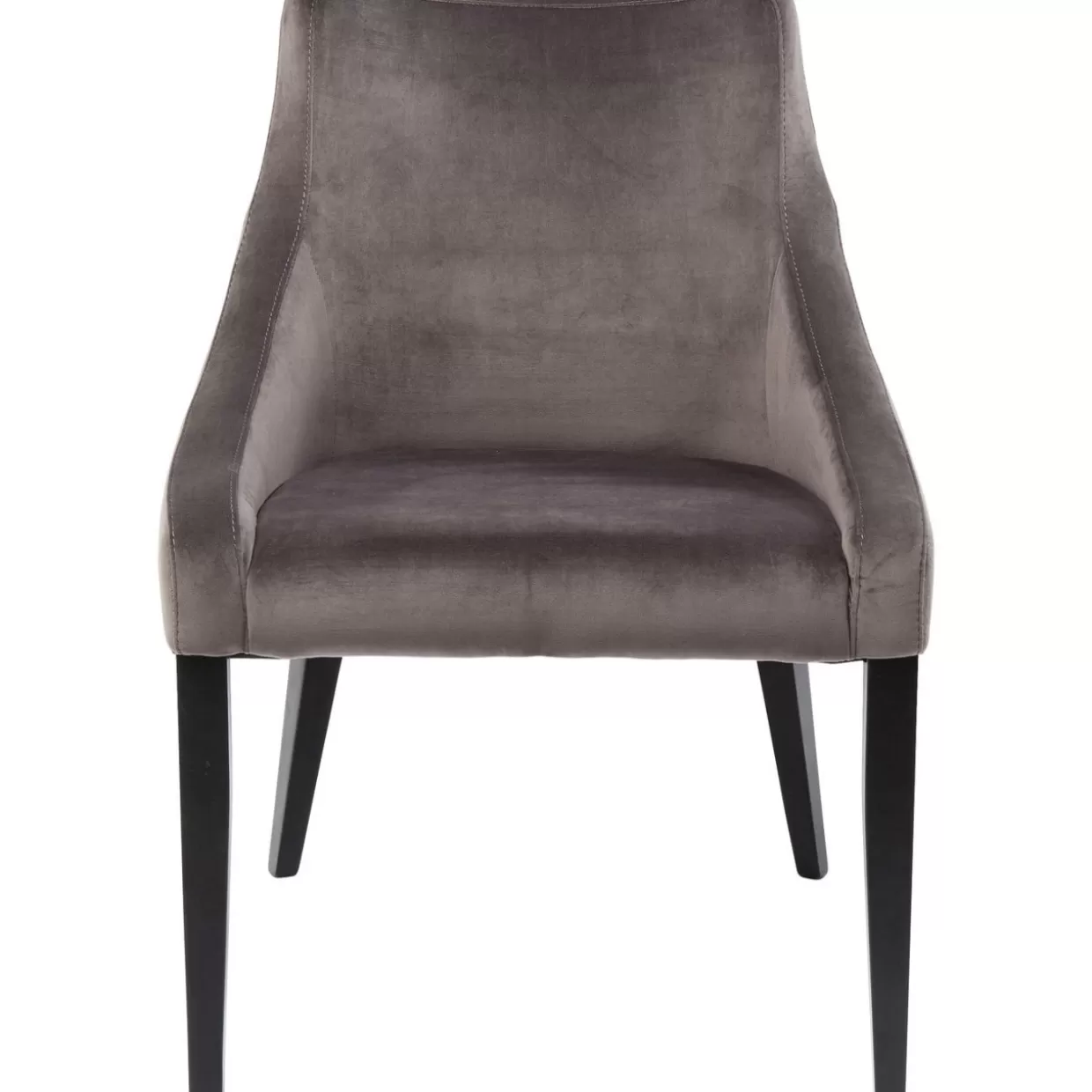 Sedia Elegante KARE Design in Velluto Grigio Antracite - Linea Black Edition per Arredamento Moderno con Dettagli Contemporanei