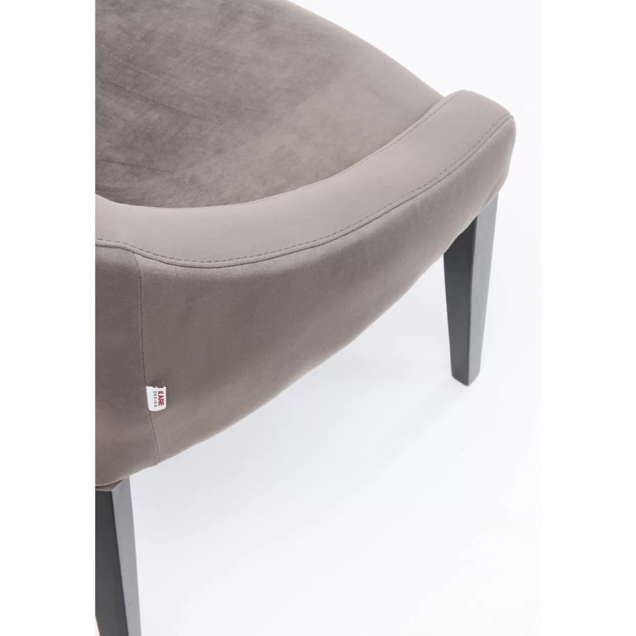 Sedia Elegante KARE Design in Velluto Grigio Antracite - Linea Black Edition per Arredamento Moderno con Dettagli Contemporanei
