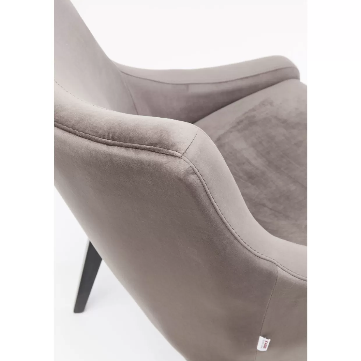 Sedia Elegante KARE Design in Velluto Grigio Antracite - Linea Black Edition per Arredamento Moderno con Dettagli Contemporanei