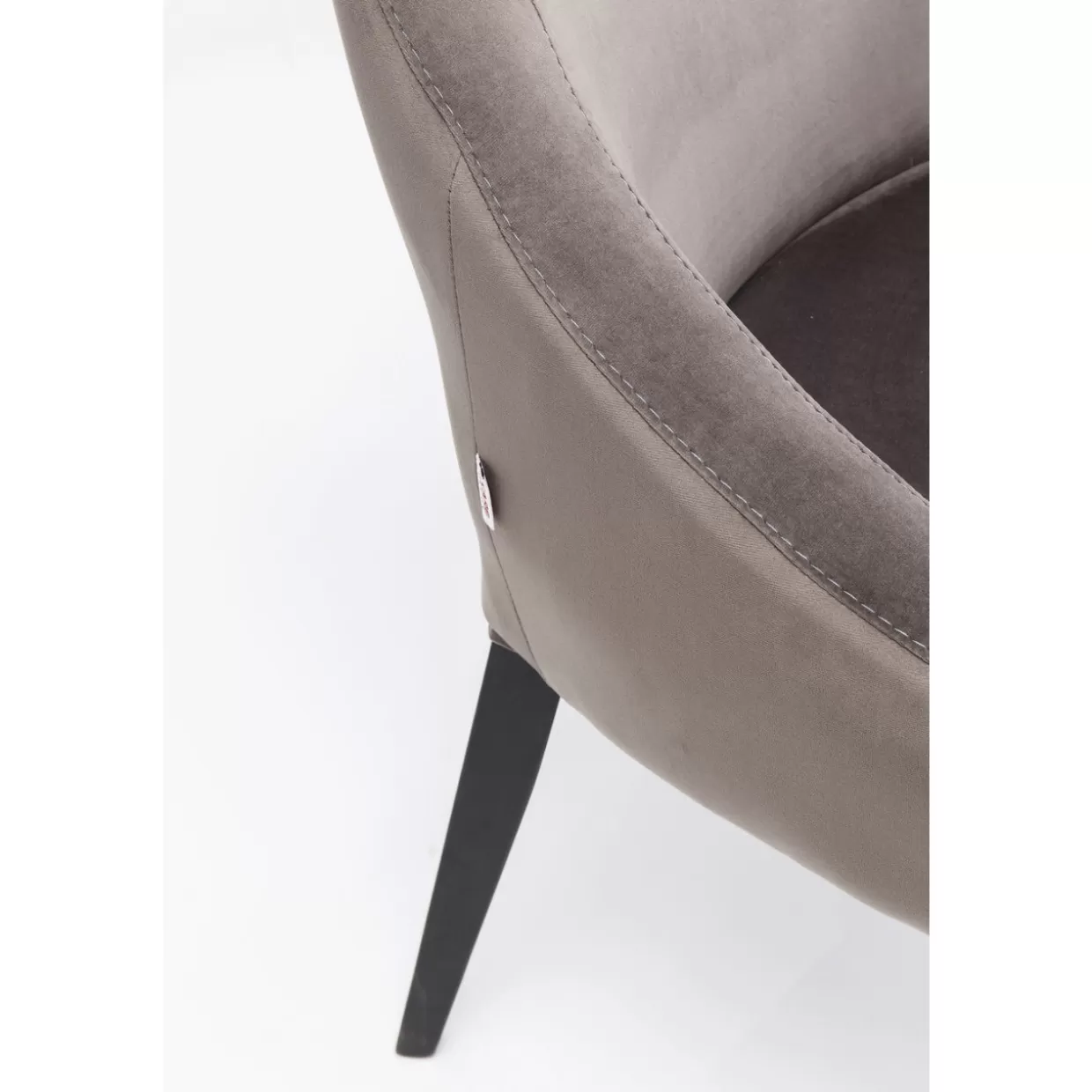 Sedia Elegante KARE Design in Velluto Grigio Antracite - Linea Black Edition per Arredamento Moderno con Dettagli Contemporanei