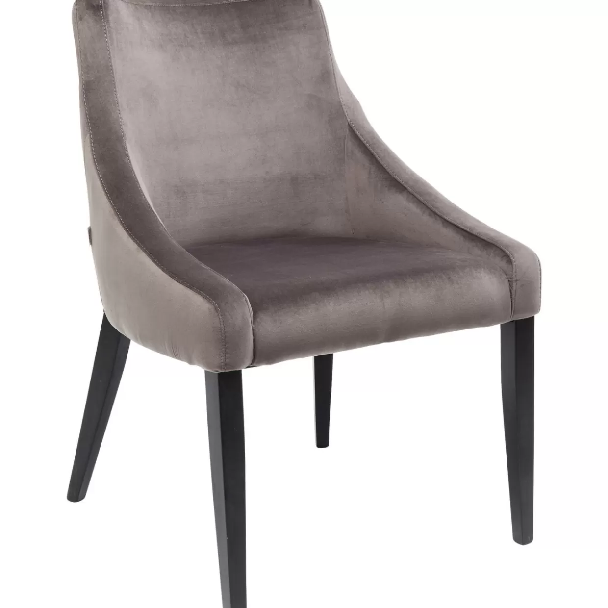 Sedia Elegante KARE Design in Velluto Grigio Antracite - Linea Black Edition per Arredamento Moderno con Dettagli Contemporanei