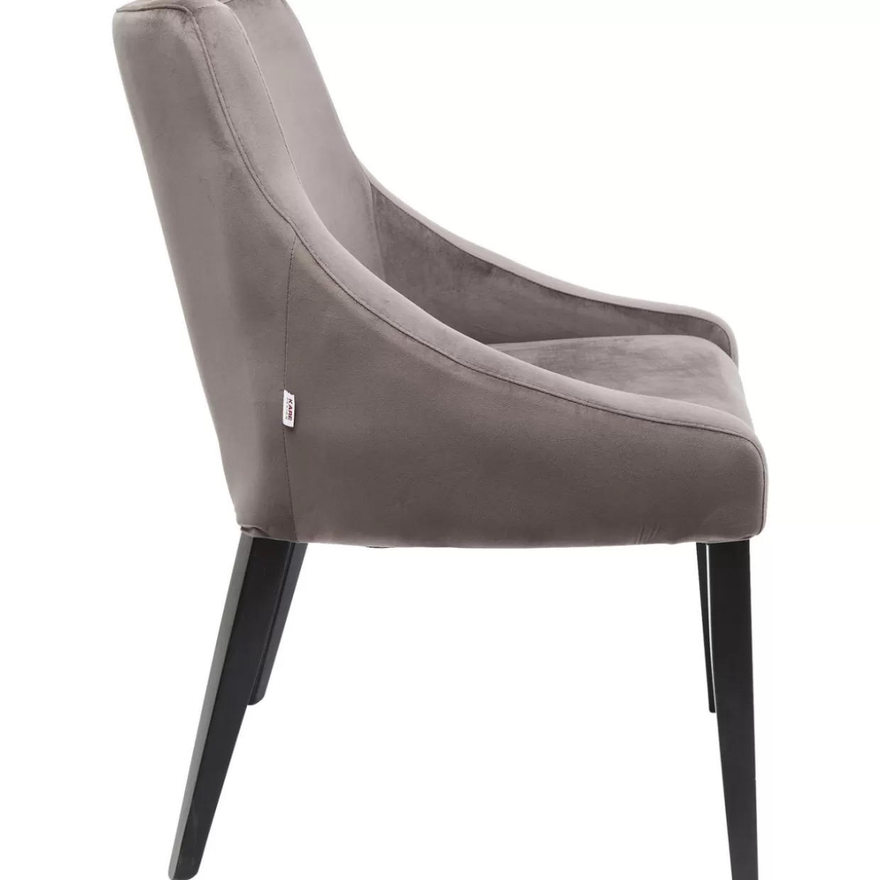Sedia Elegante KARE Design in Velluto Grigio Antracite - Linea Black Edition per Arredamento Moderno con Dettagli Contemporanei