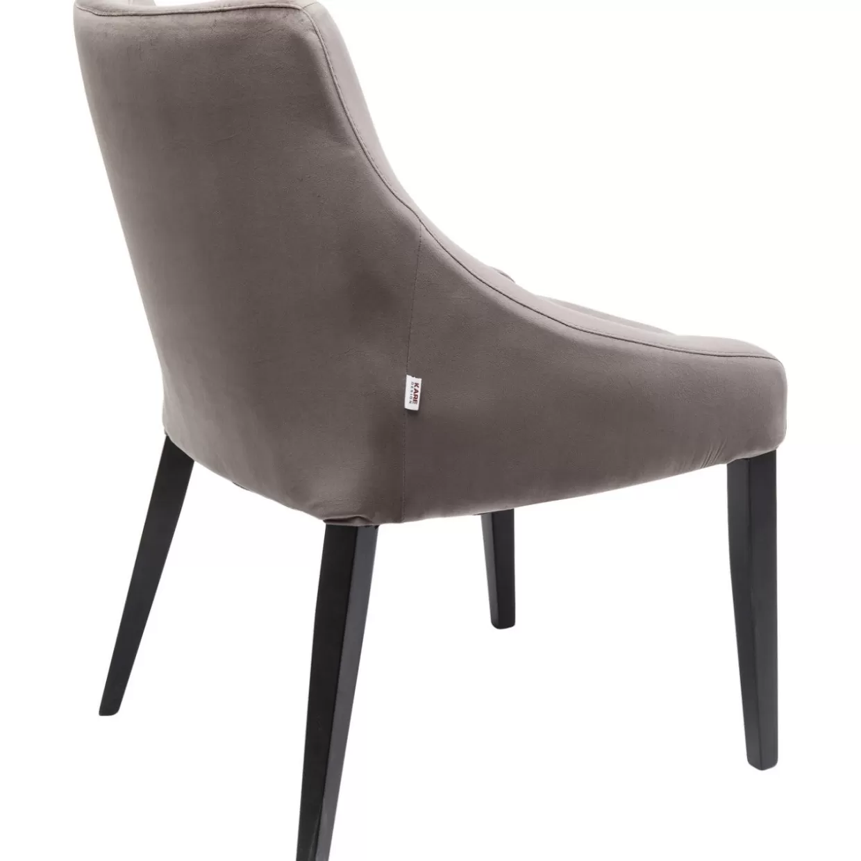 Sedia Elegante KARE Design in Velluto Grigio Antracite - Linea Black Edition per Arredamento Moderno con Dettagli Contemporanei