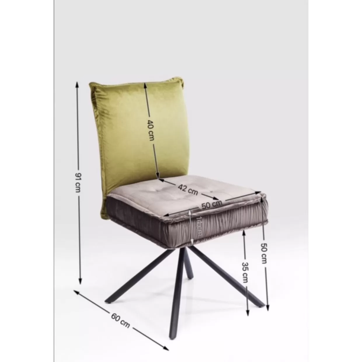 Sedia Chelsea Verde - Design Moderno by KARE