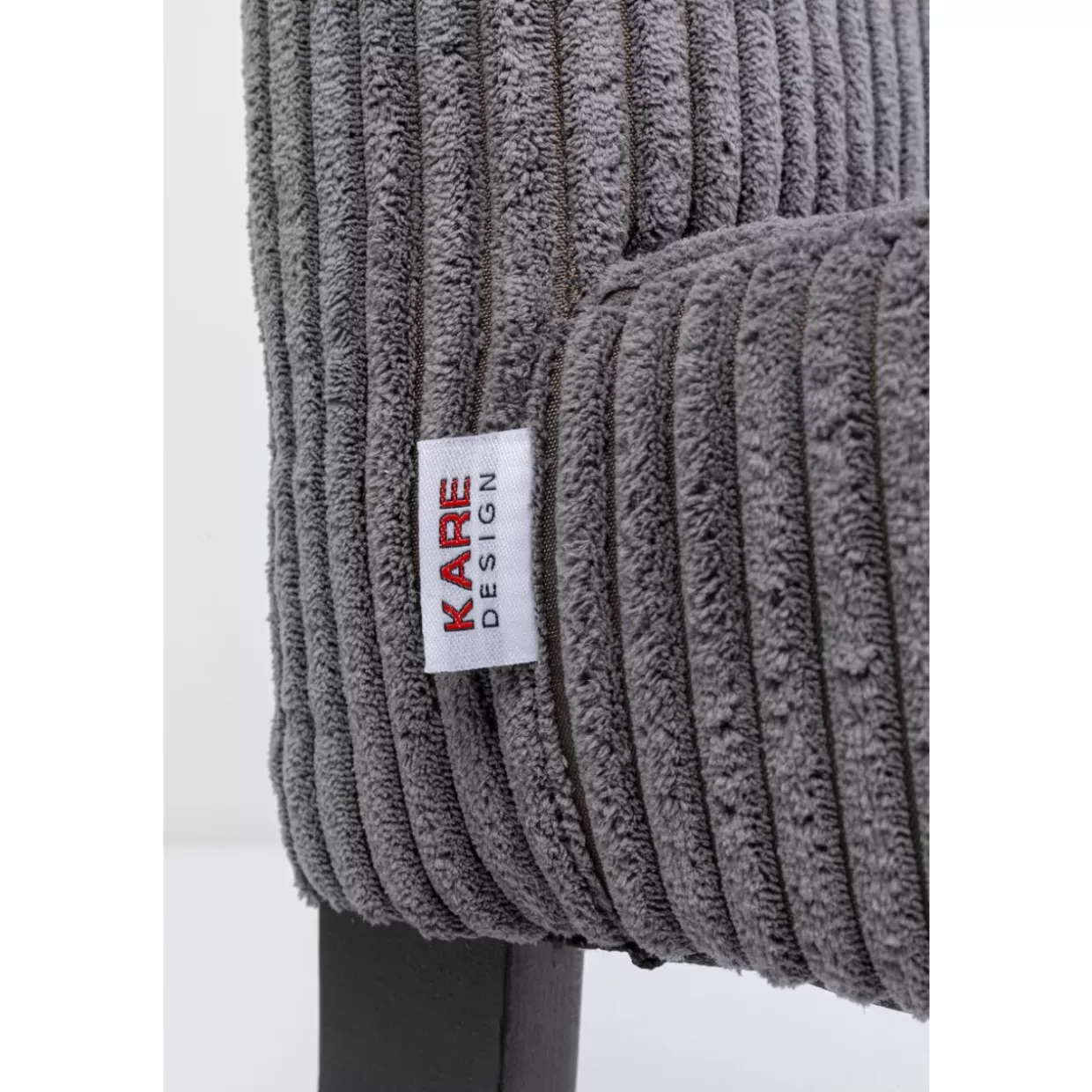 Sedia Confortevole in Tessuto Grigio Antracite - Linea Econo di KARE Design per Arredi Contemporanei