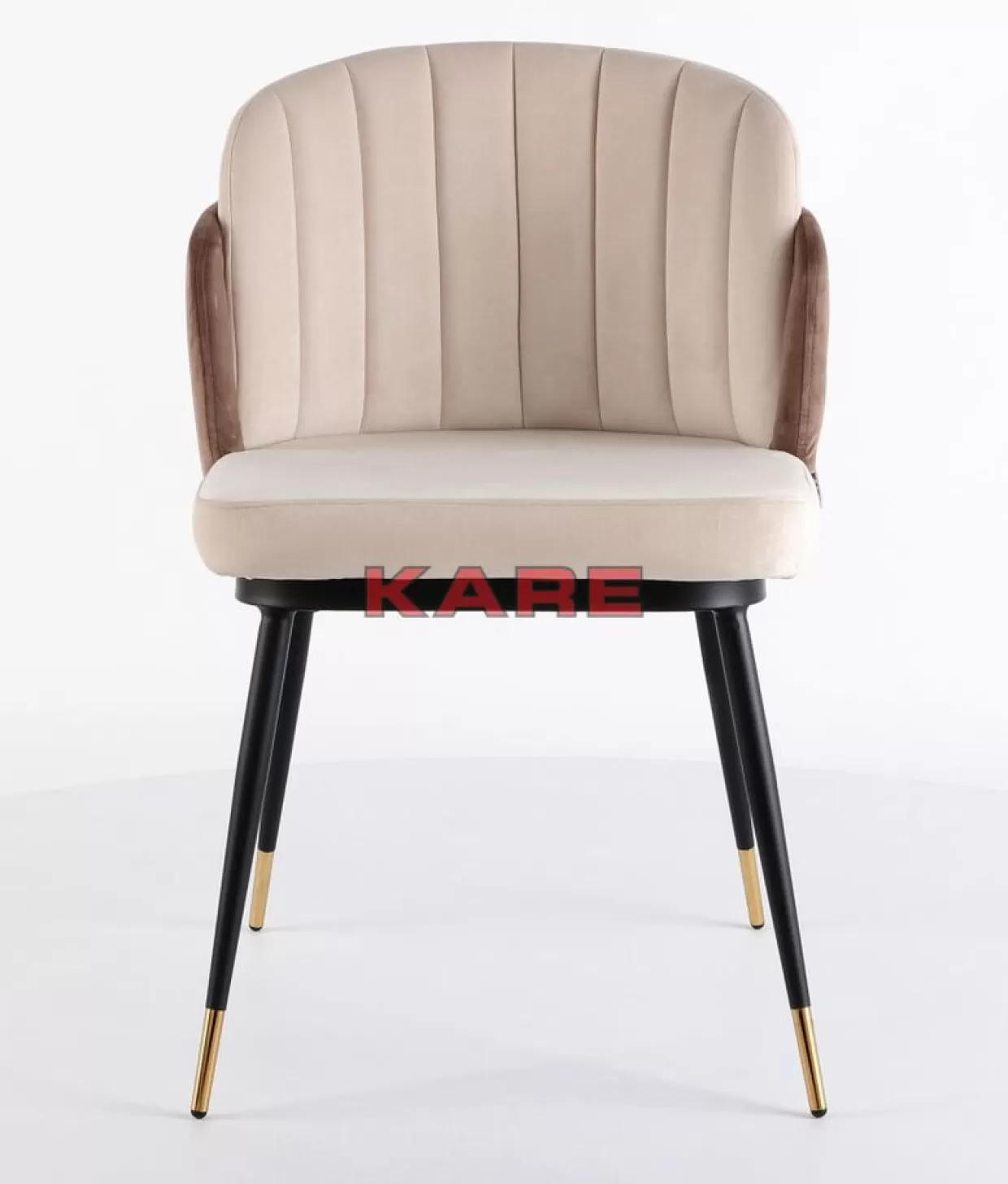 KARE Design - Sedia Hojas Beige con Rivestimento Sabbia, Linea Contemporanea per Arredamento Casa