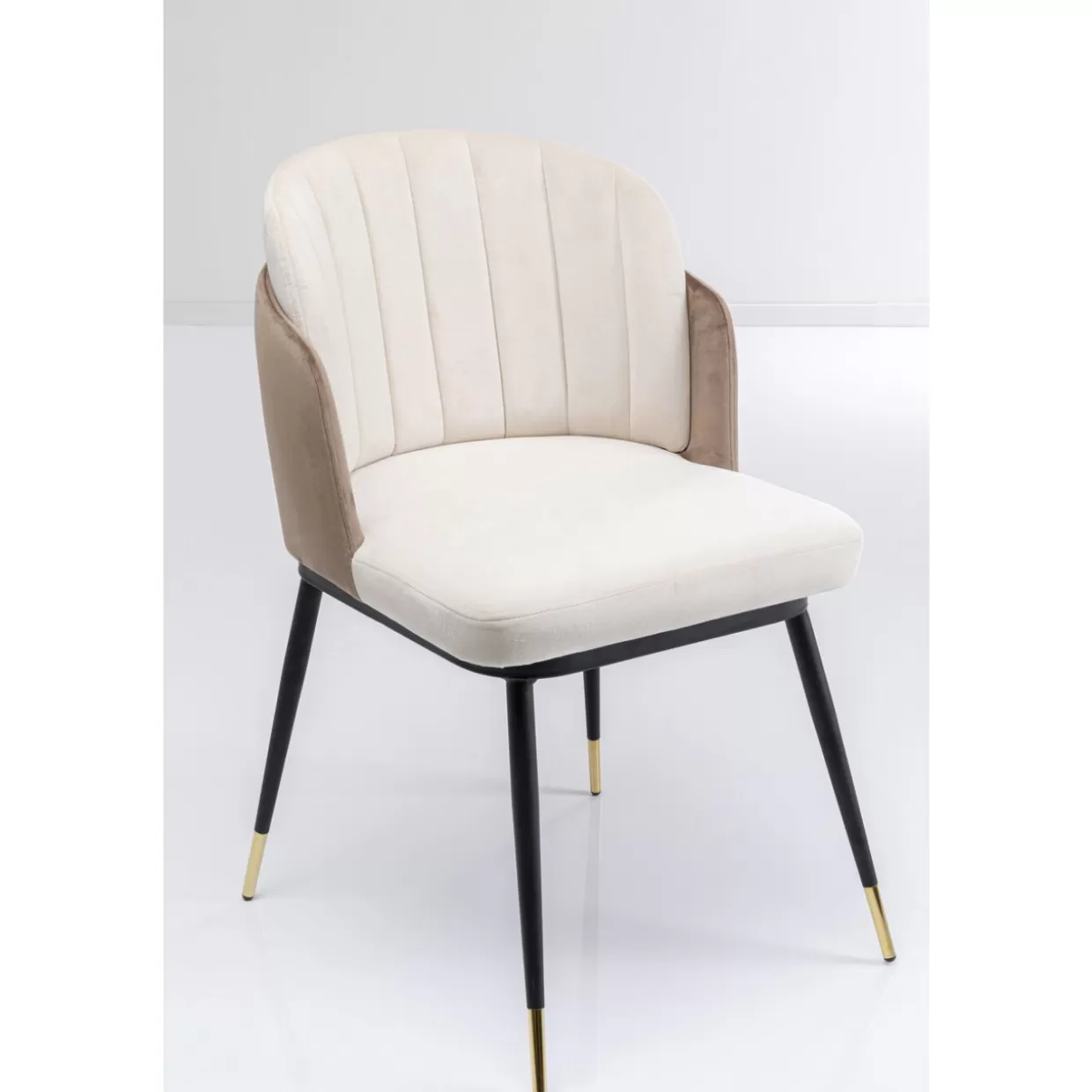 KARE Design - Sedia Hojas Beige con Rivestimento Sabbia, Linea Contemporanea per Arredamento Casa
