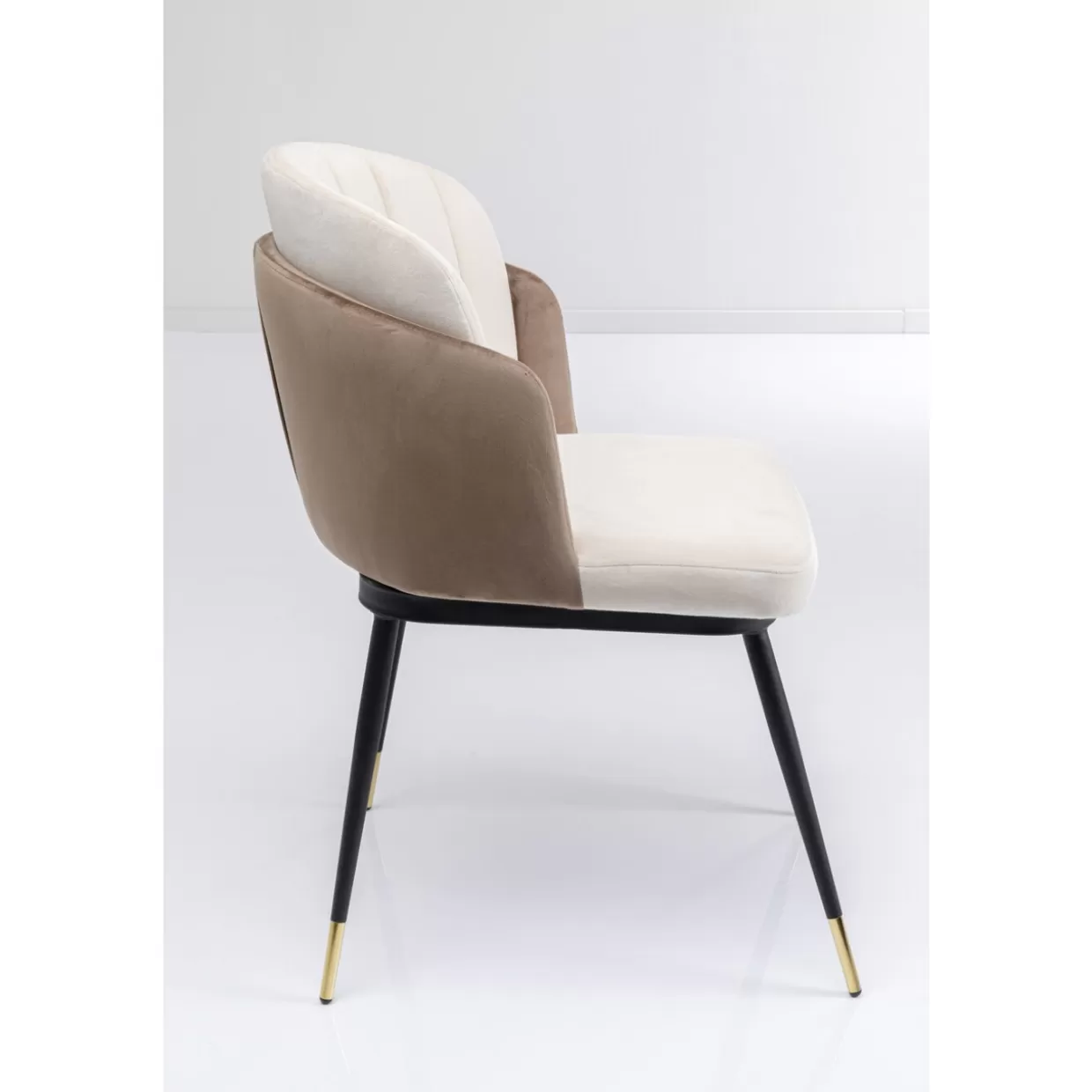 KARE Design - Sedia Hojas Beige con Rivestimento Sabbia, Linea Contemporanea per Arredamento Casa