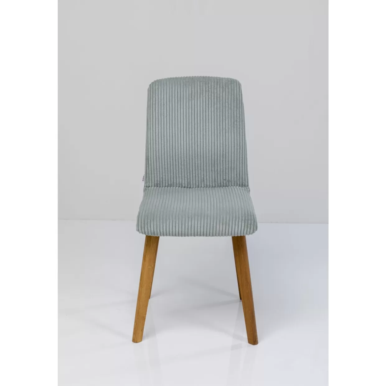 KARE Design - Sedia Lara in Velluto Cord Blu, Arredamento Moderno per Soggiorno
