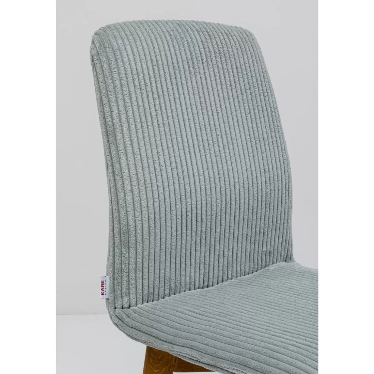 KARE Design - Sedia Lara in Velluto Cord Blu, Arredamento Moderno per Soggiorno