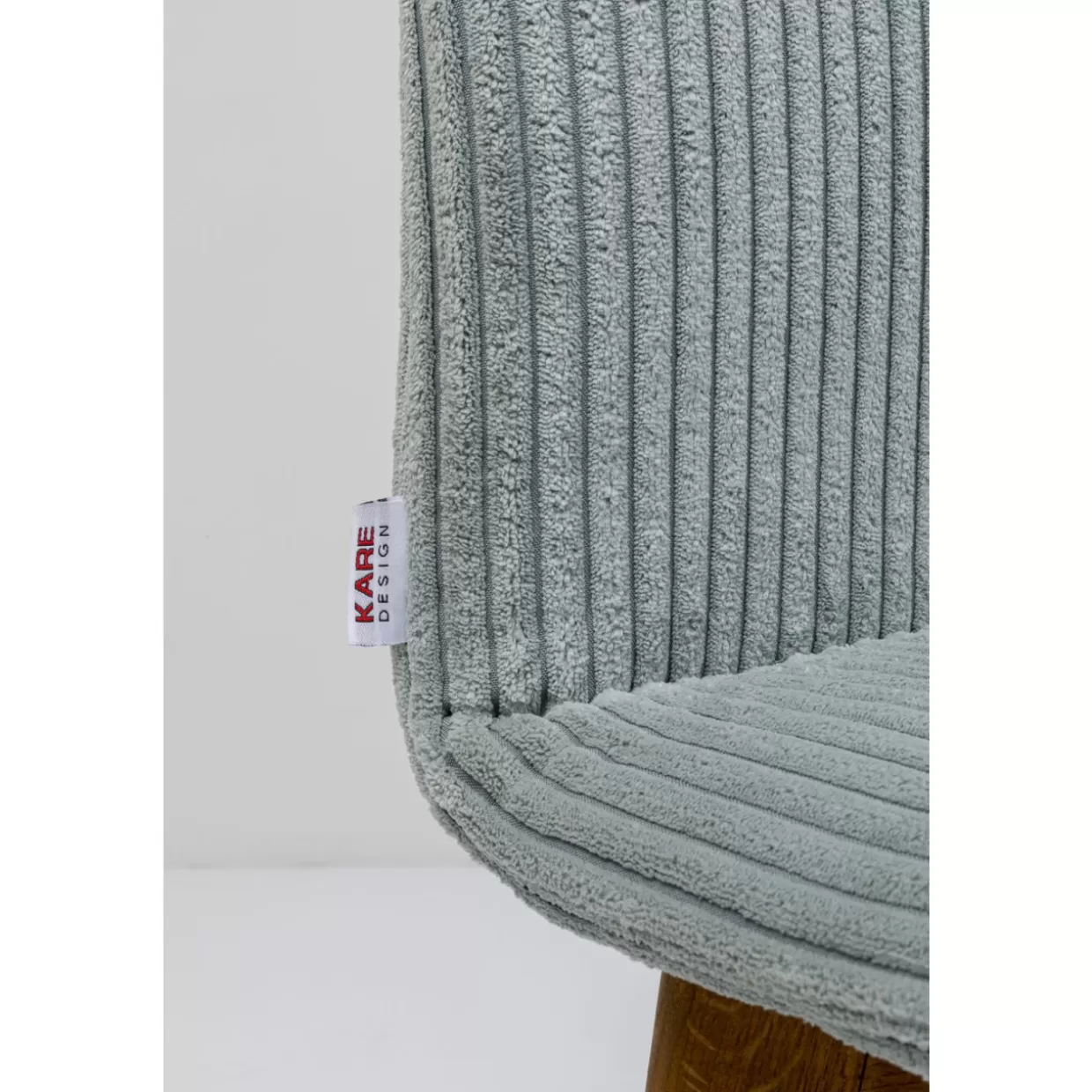 KARE Design - Sedia Lara in Velluto Cord Blu, Arredamento Moderno per Soggiorno