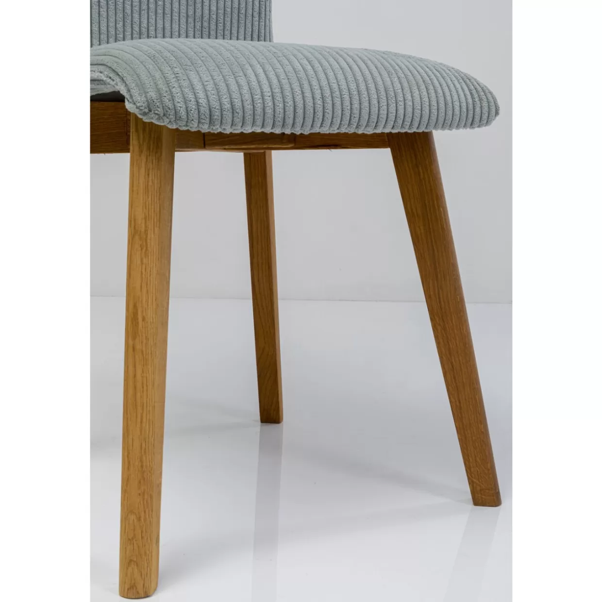KARE Design - Sedia Lara in Velluto Cord Blu, Arredamento Moderno per Soggiorno