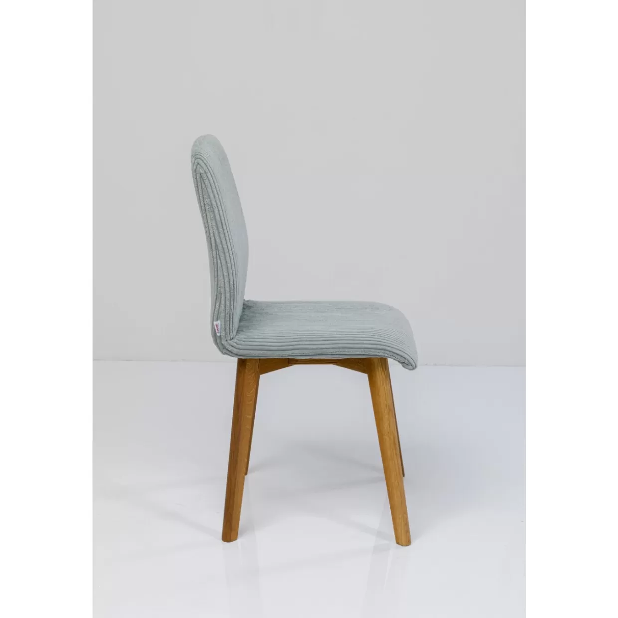 KARE Design - Sedia Lara in Velluto Cord Blu, Arredamento Moderno per Soggiorno