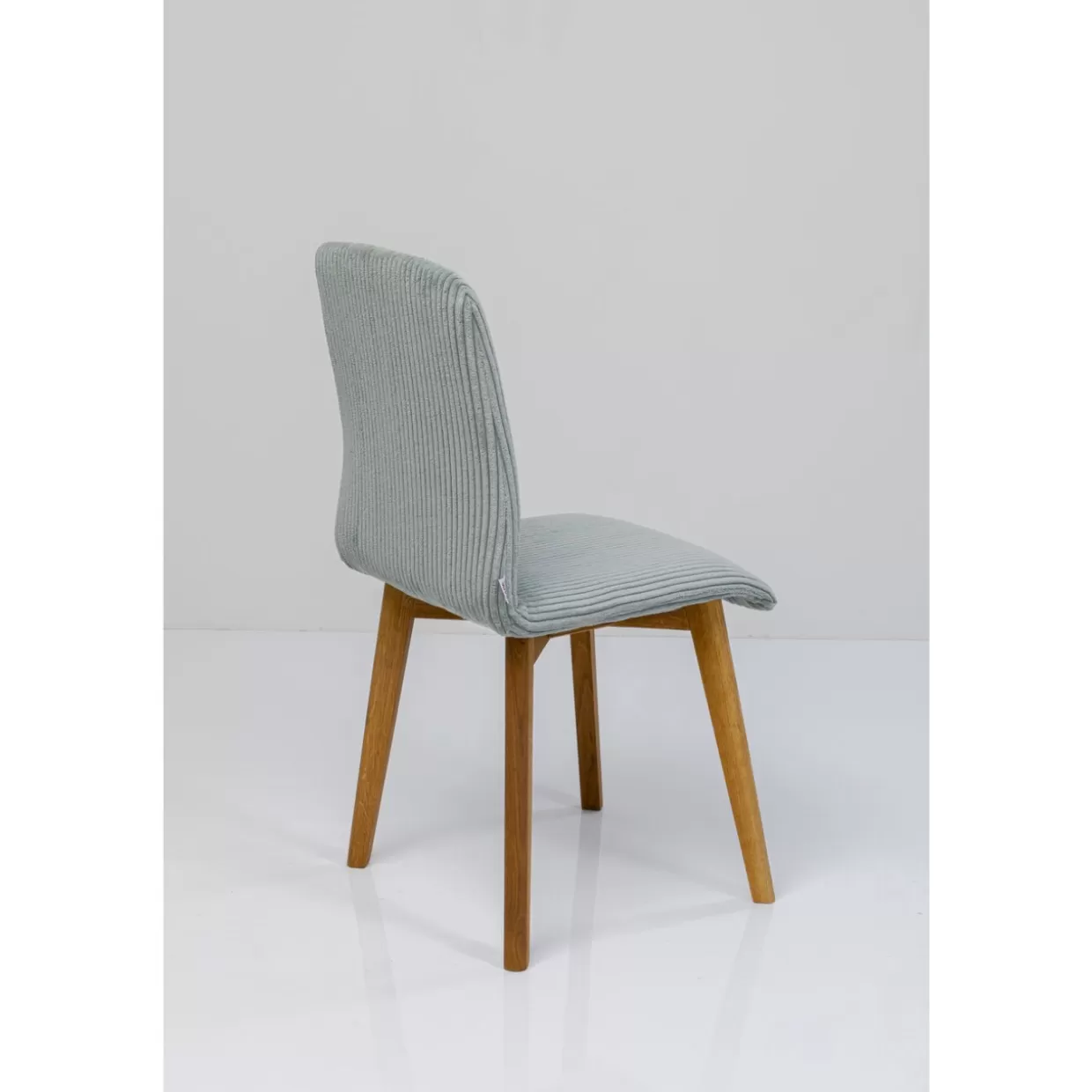 KARE Design - Sedia Lara in Velluto Cord Blu, Arredamento Moderno per Soggiorno