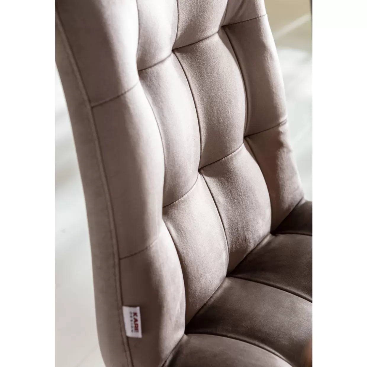 Sedia Moritz in velluto grigio argento - Eleganza senza tempo by KARE Design