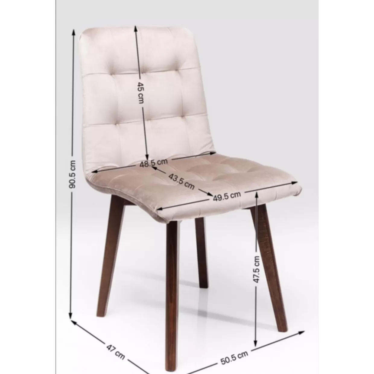 Sedia Moritz in velluto grigio argento - Eleganza senza tempo by KARE Design