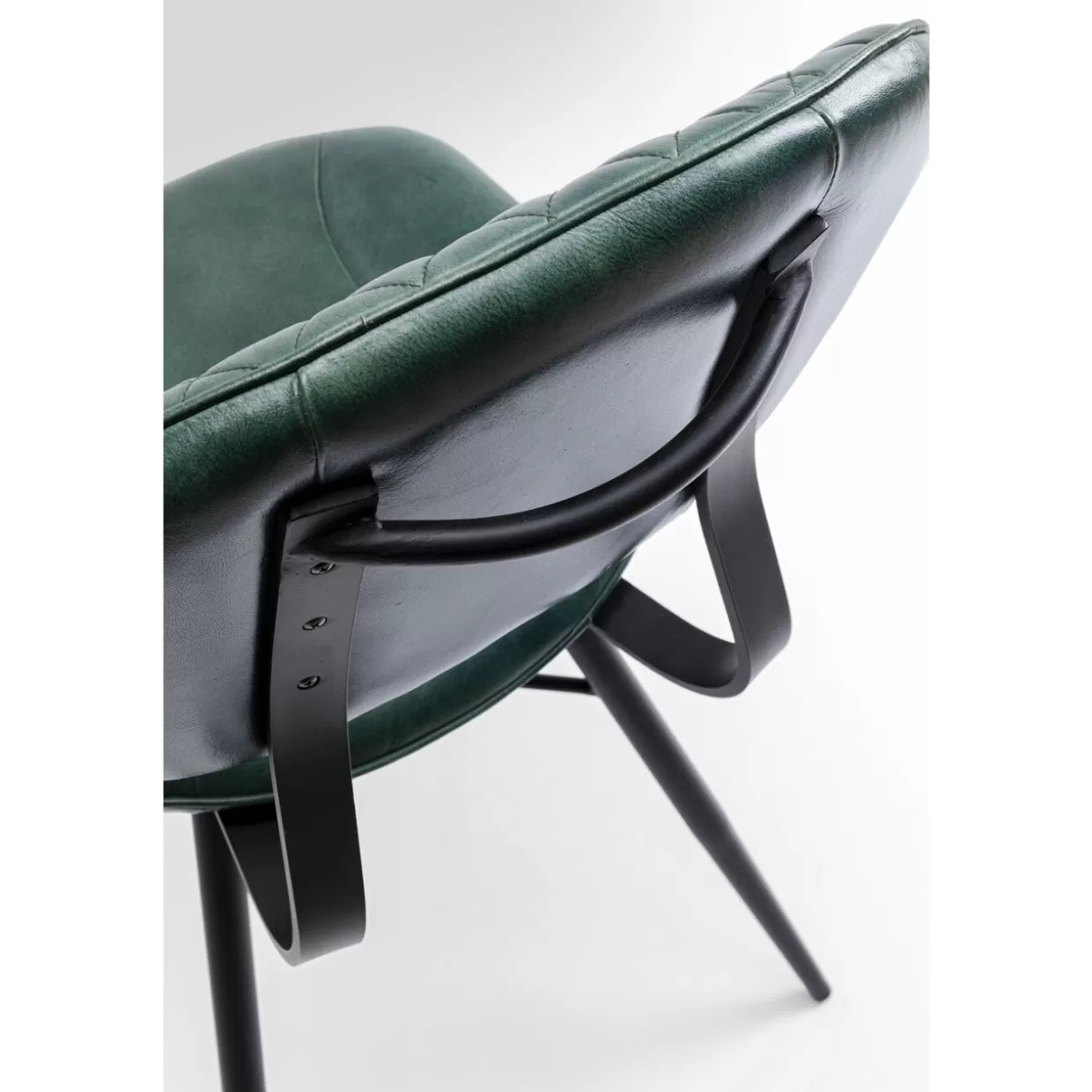 Sedia Design KARE in Pelle Verde Scuro - Modello Samba con Linee Moderne per Arredi Contemporanei