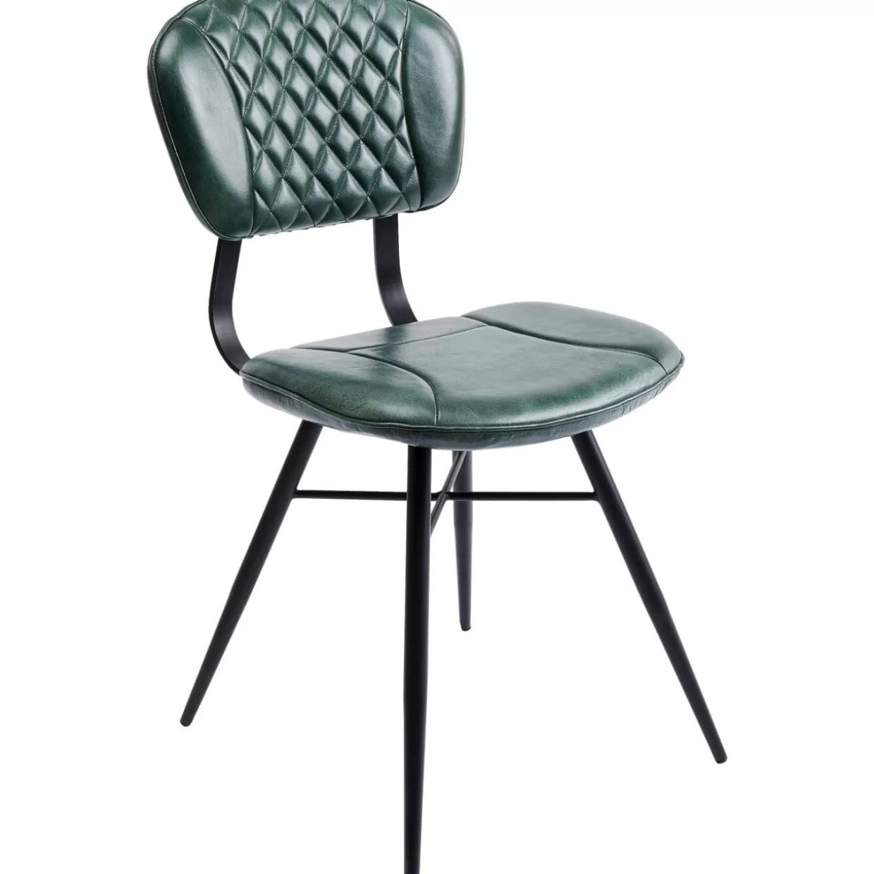 Sedia Design KARE in Pelle Verde Scuro - Modello Samba con Linee Moderne per Arredi Contemporanei