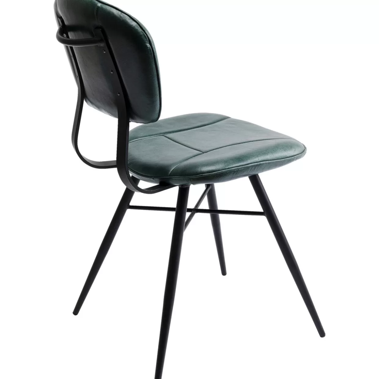 Sedia Design KARE in Pelle Verde Scuro - Modello Samba con Linee Moderne per Arredi Contemporanei
