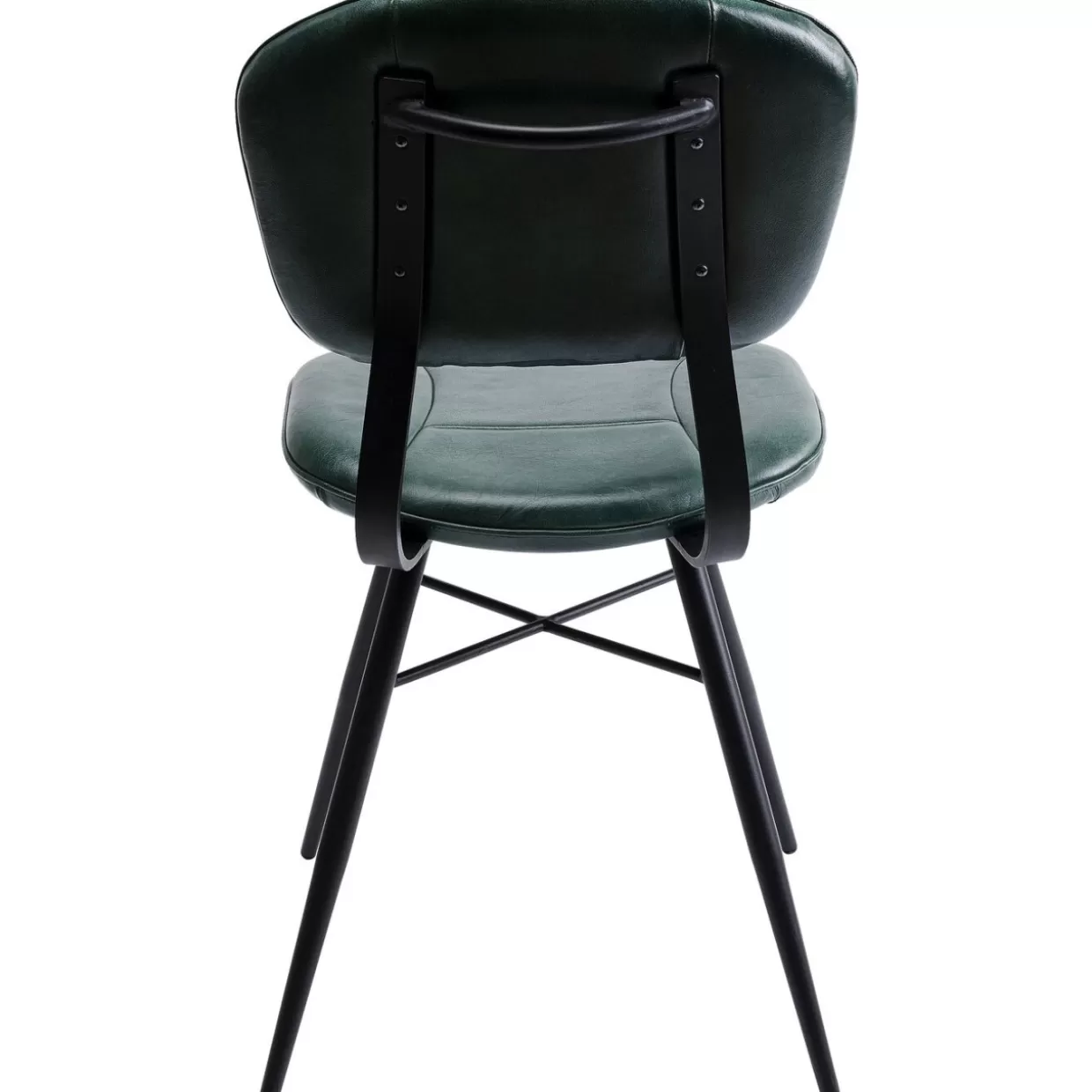 Sedia Design KARE in Pelle Verde Scuro - Modello Samba con Linee Moderne per Arredi Contemporanei