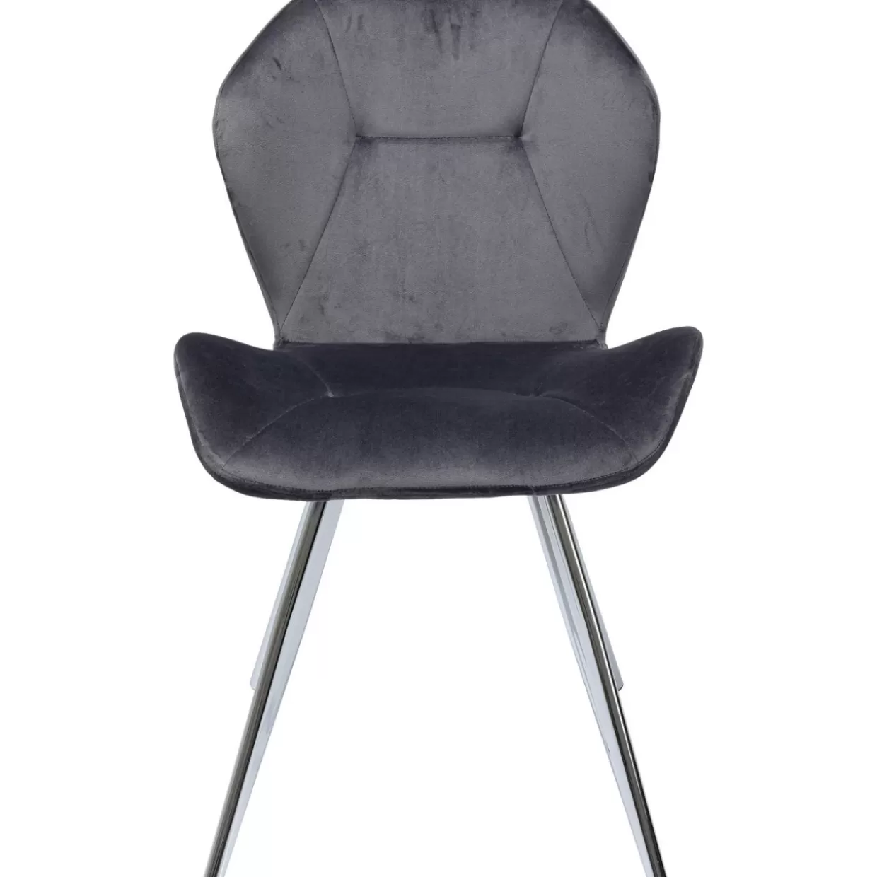 Sedia Viva Design Esclusivo KARE - Confort Moderno con Struttura Cromata Grigio Chiaro
