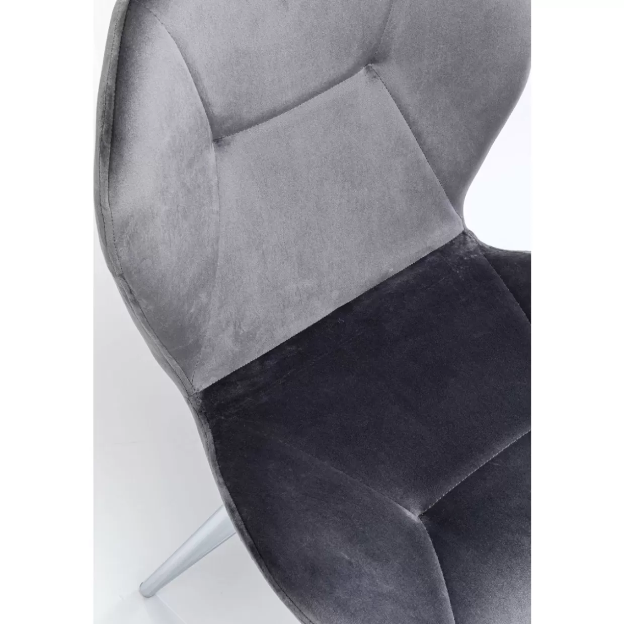 Sedia Viva Design Esclusivo KARE - Confort Moderno con Struttura Cromata Grigio Chiaro