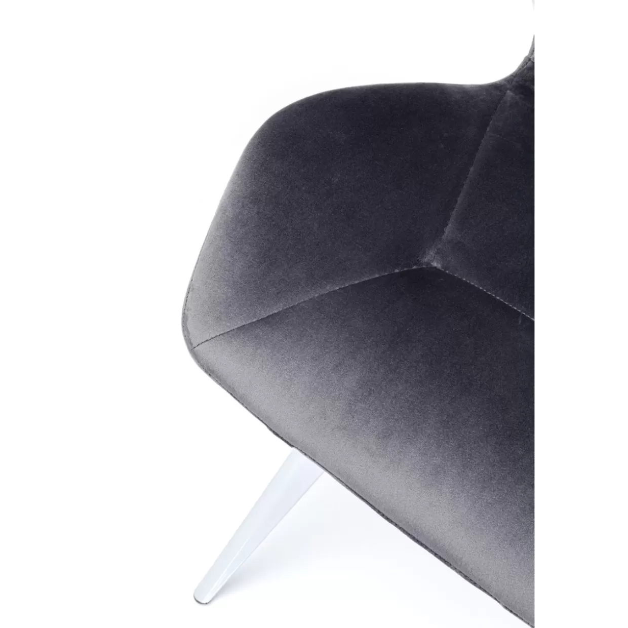 Sedia Viva Design Esclusivo KARE - Confort Moderno con Struttura Cromata Grigio Chiaro