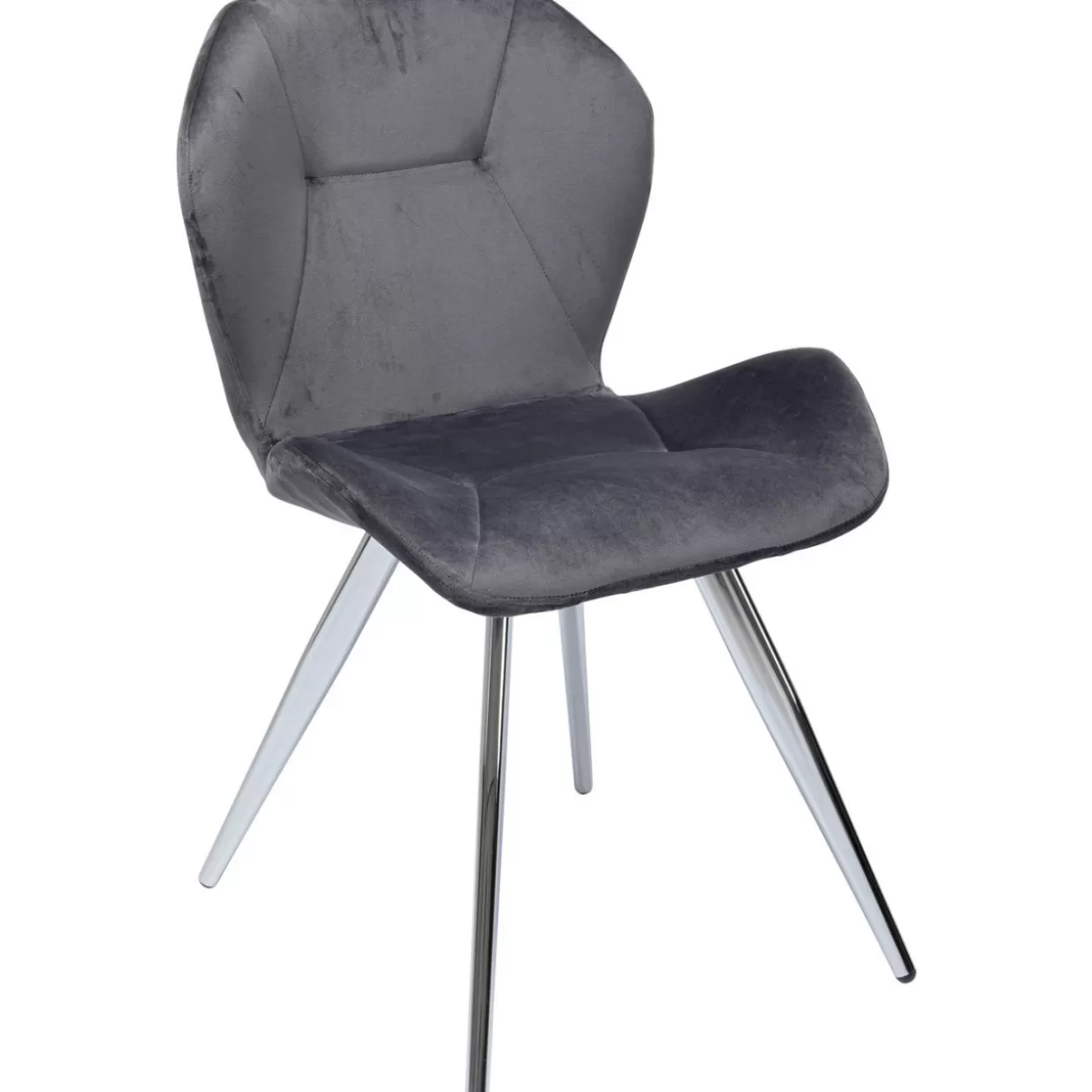 Sedia Viva Design Esclusivo KARE - Confort Moderno con Struttura Cromata Grigio Chiaro