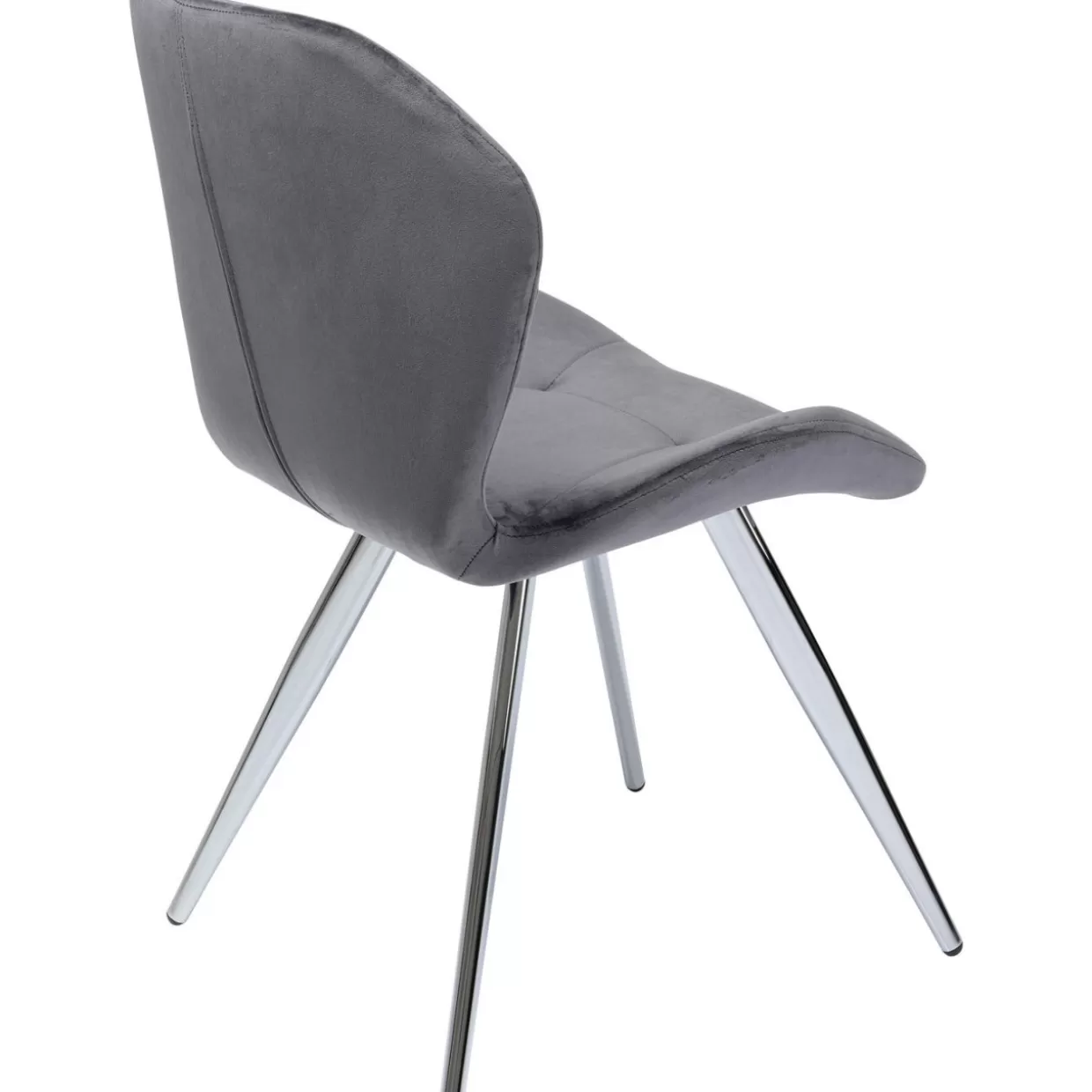 Sedia Viva Design Esclusivo KARE - Confort Moderno con Struttura Cromata Grigio Chiaro