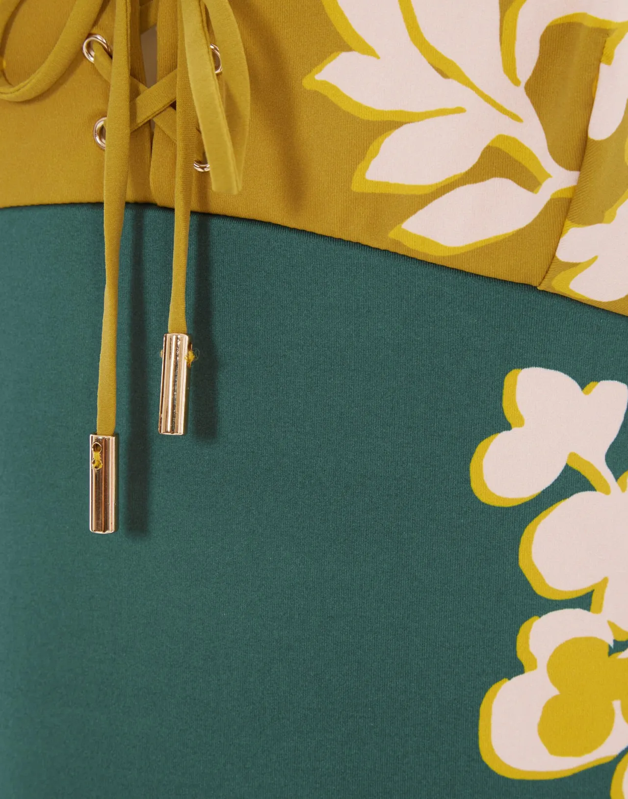 Completo Elegante La DoubleJ - Stampa Tropicale Blu Gelsomino in Lycra Elasticizzato, Confezione Estiva Comoda e Stilosa