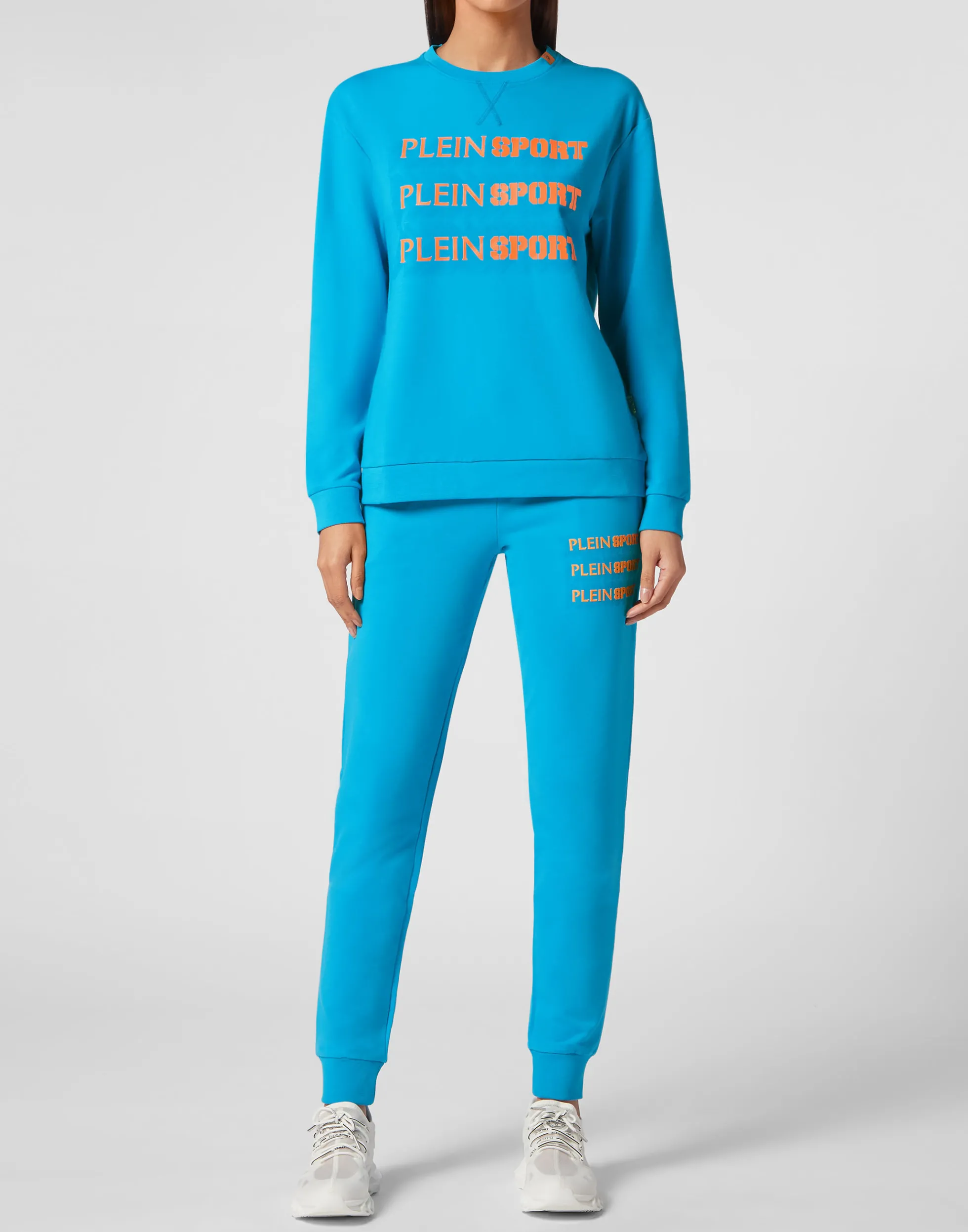 Felpa Sportiva Con Scollo Tondo Per Donna - Stile Casual e Comodo, Design Plein Sport