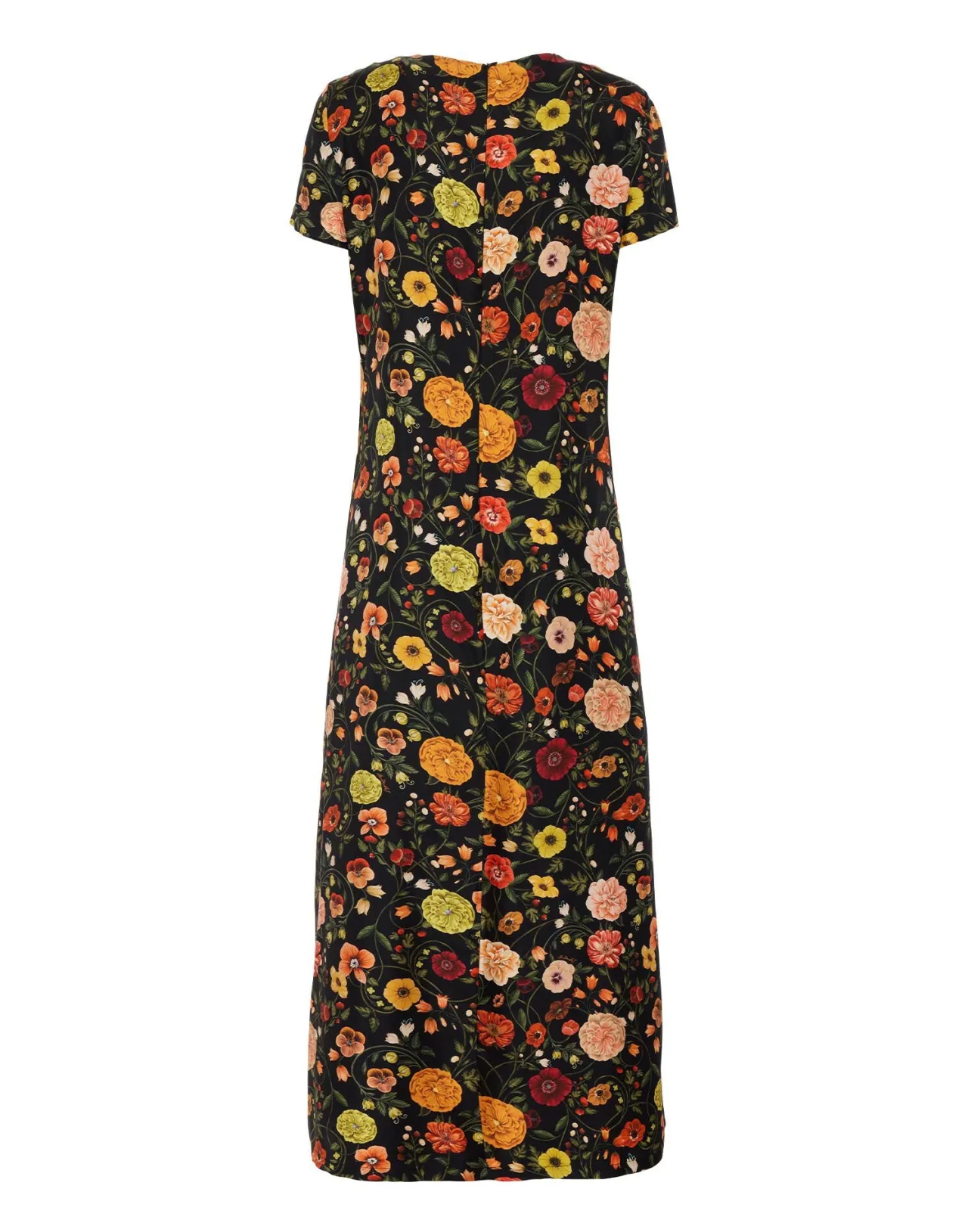 Vestito Elegante a Campana La DoubleJ - Nero Botticelli in Seta Twill, Confezionato a Mano per Saldi Primavera