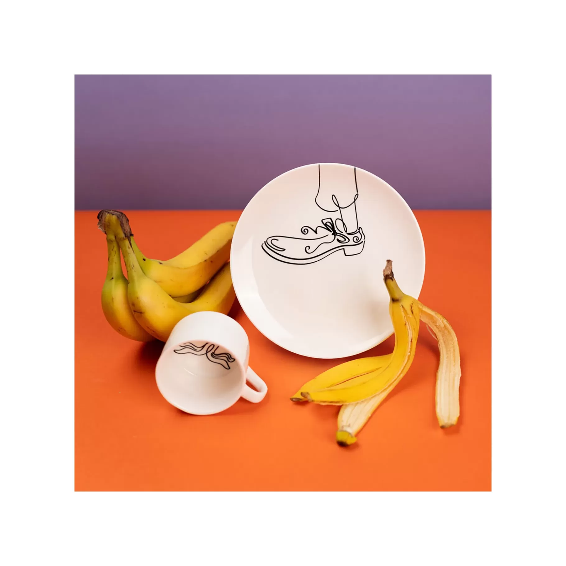 Fashion Tasses à Café Favola Banane Set De 4   Vaisselle