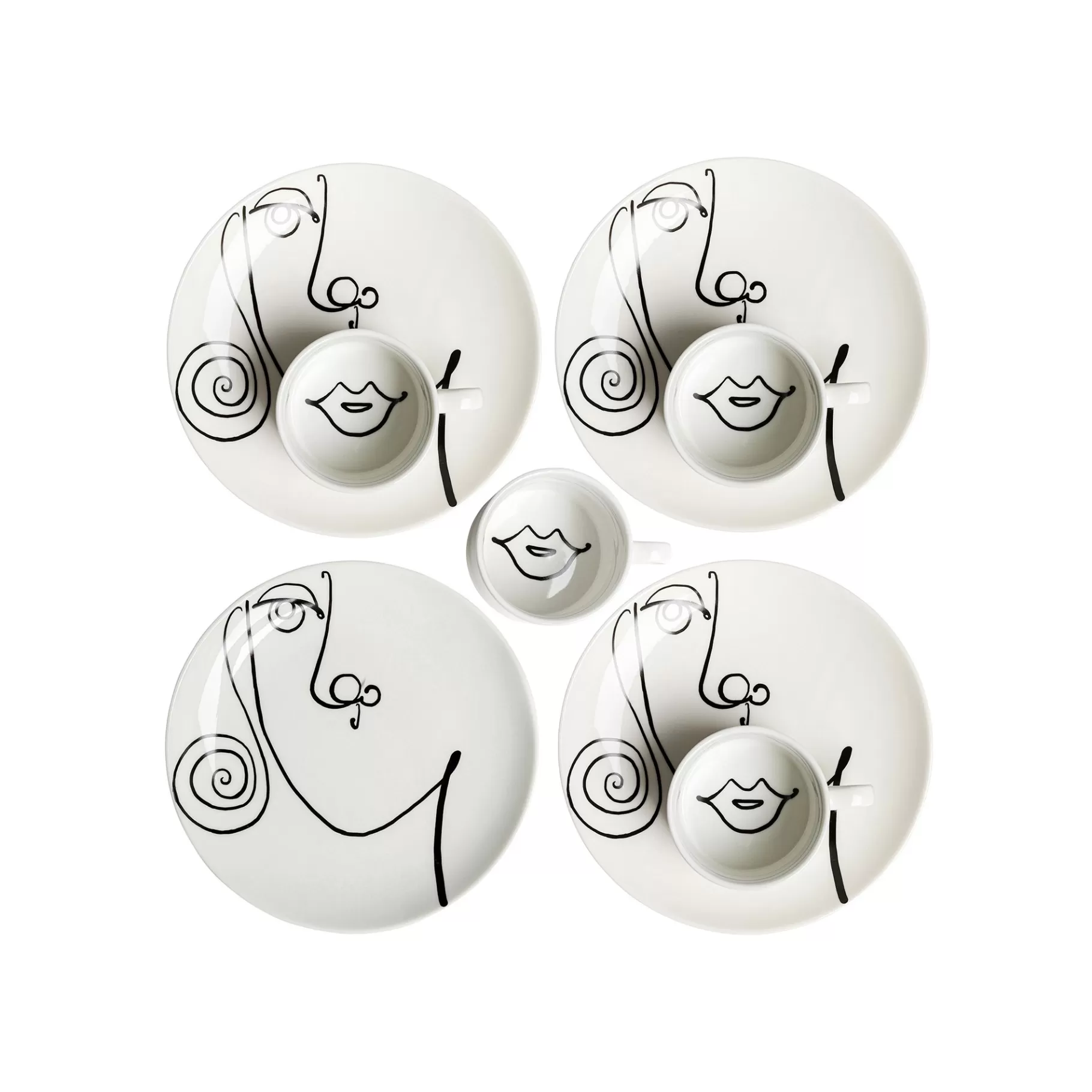 Best Sale Tasses Viso Femme Set De 4   Vaisselle