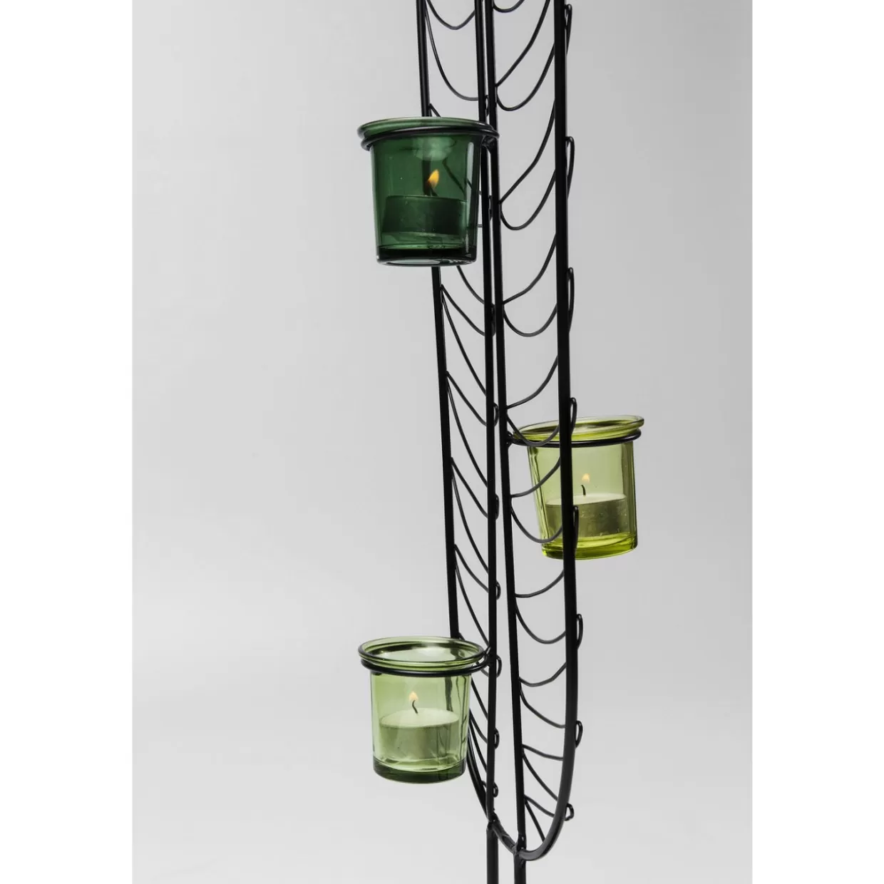 Portacandele e Lanterne KARE Design - Supporto per Lumini Foglia in Metallo 86cm, Decorazione Moderna per Interni