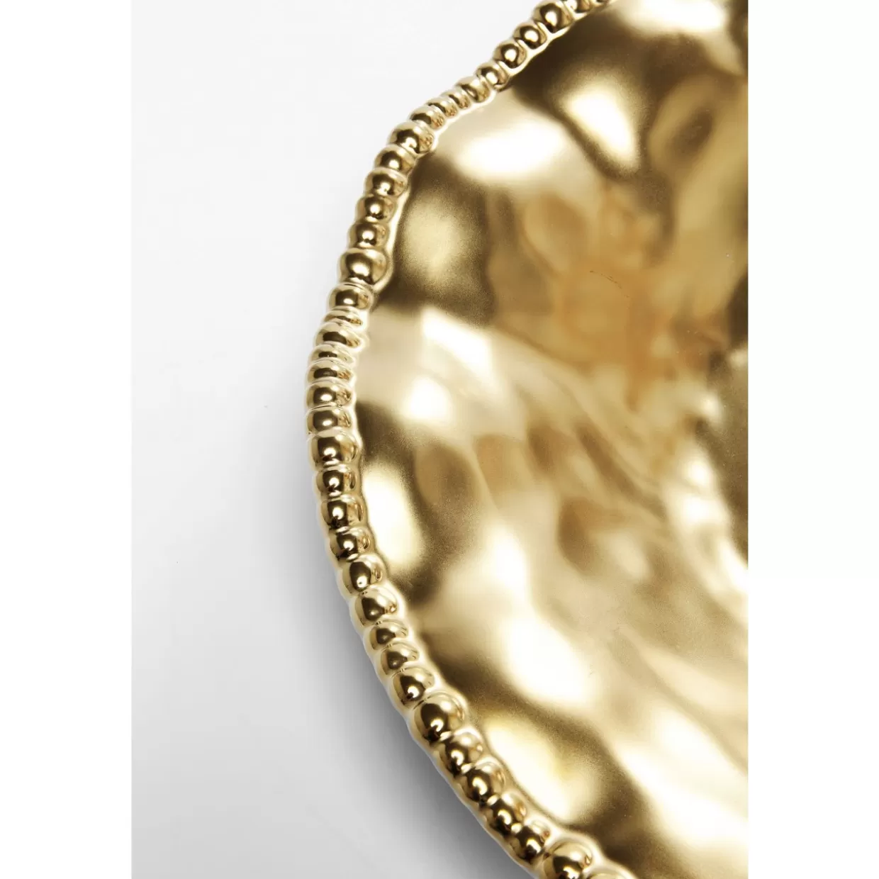Piatto Decorativo Bell in Oro Lucido Ø36 cm - Stoviglie Eleganti KARE Design con Finitura Metallizzata, Accessori Tavola Moderni per Pranzi Ricercati
