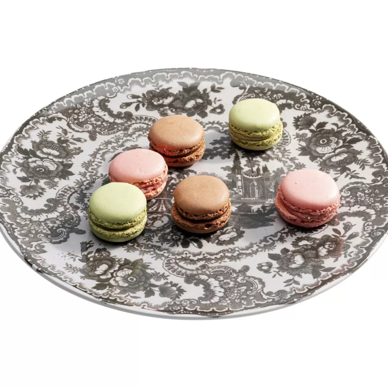KARE Design - Stoviglie e Accessori per la Tavola con Stile – Piatto Elegante Grigio Mod. O27, Decorazione Sakura e Design Moderno