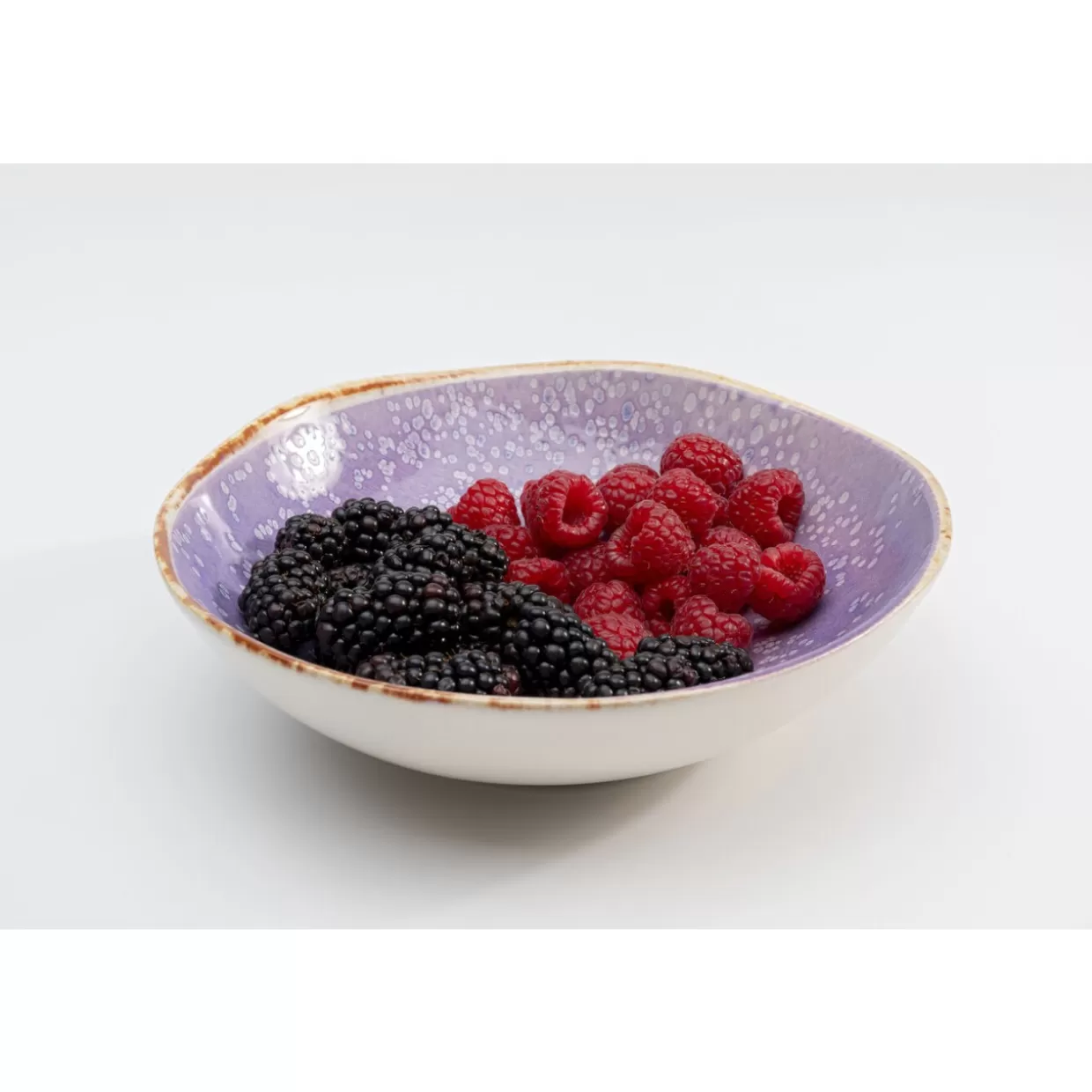 KARE Design - Piatto Fondovetro Shirley in Tonalità Viola, Diametro 21 cm - Complementi Eleganti per la Tavola