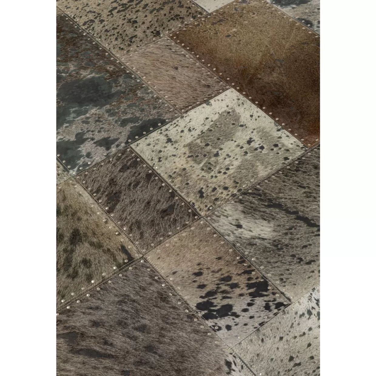 Tappeto Moderno a Quadri Grigio Antracite 170x240 cm per Soggiorno - Design Esclusivo KARE