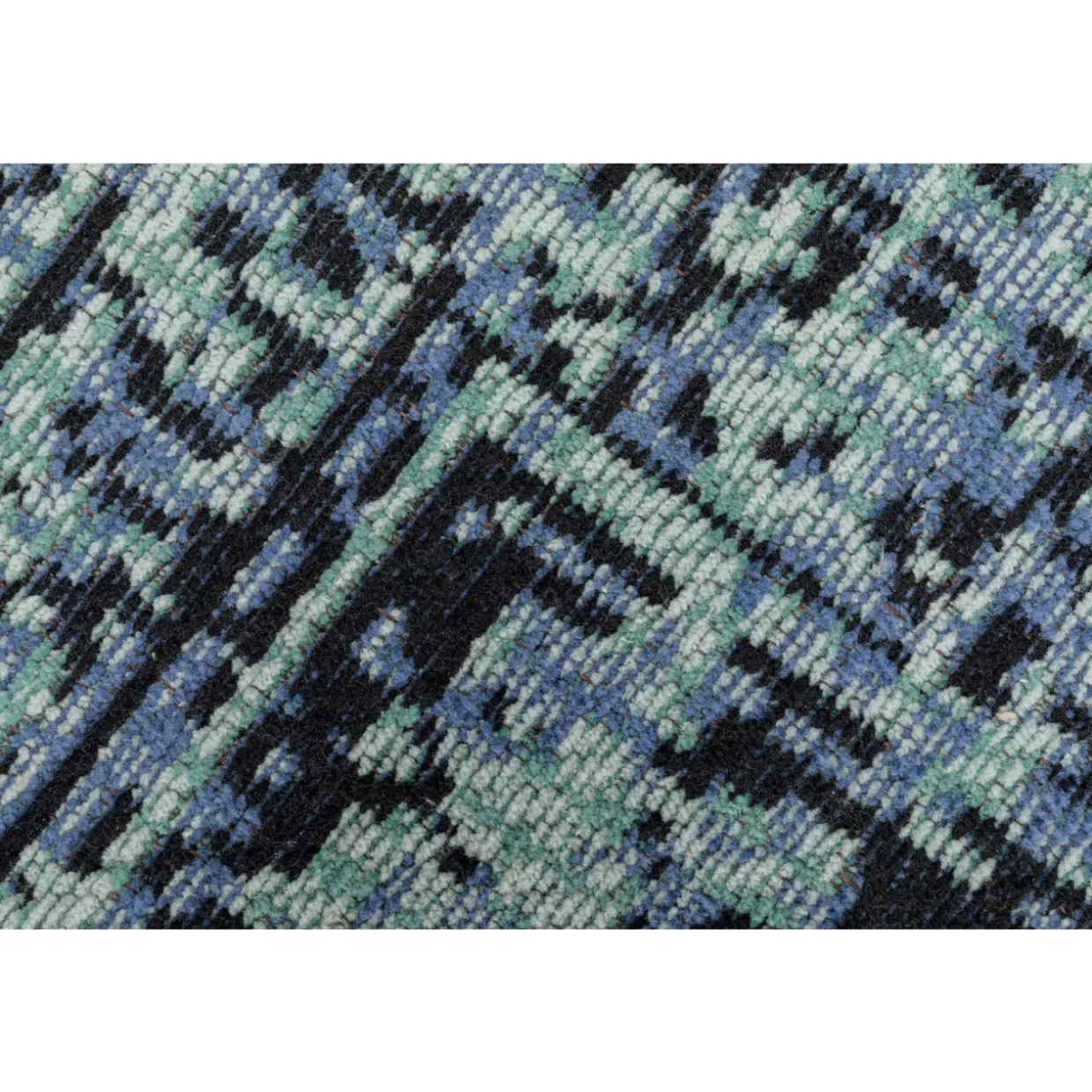 Tappeto Design by KARE - Rivisitazione Vintage in Blu Oceano Profondo, Formato 170x240 cm per Arredamento Elegante