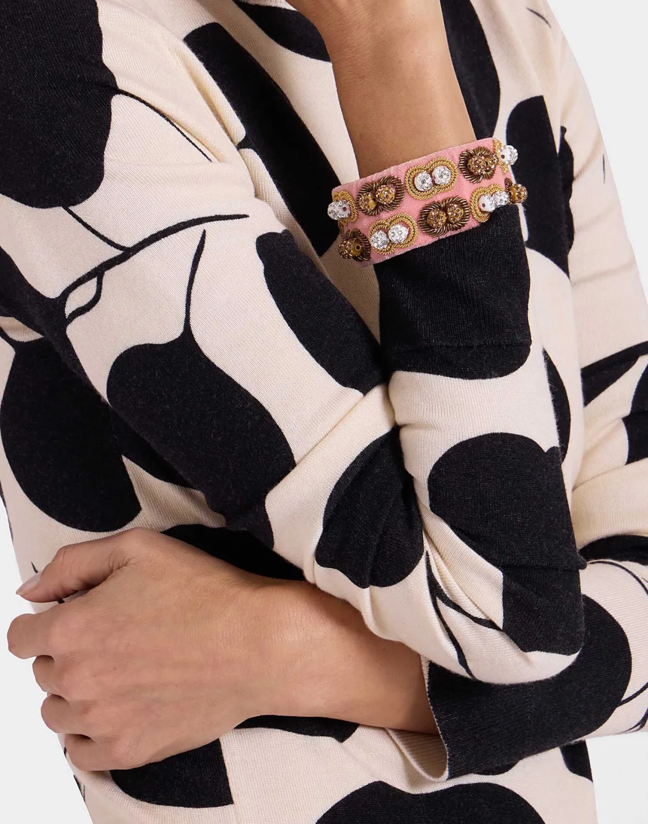 La DoubleJ Doppio Bracciale Tesoro - Gioiello Elegante in Velluto Rosa Scuro Edizione Limitata