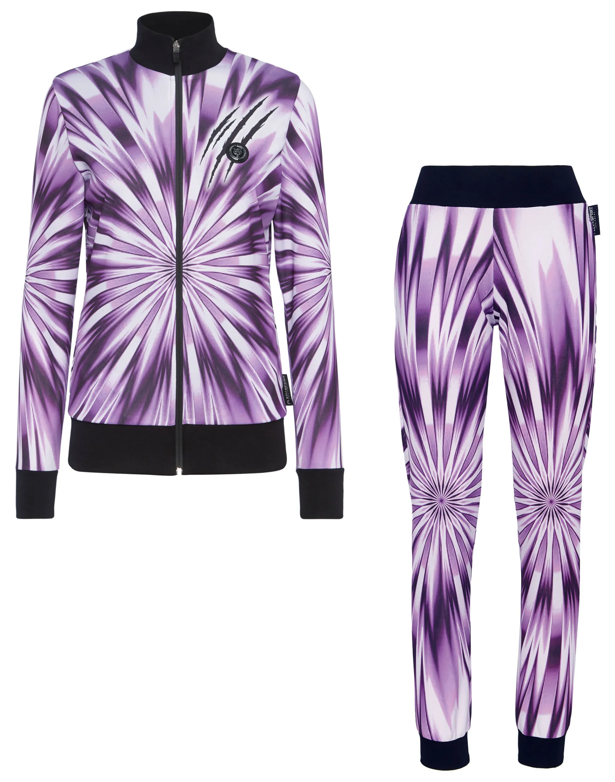 Plein Sport Donna: Completo Jogging Effetto Tie-Dye con Felpa e Pantaloni Coordinati - Stile Urban