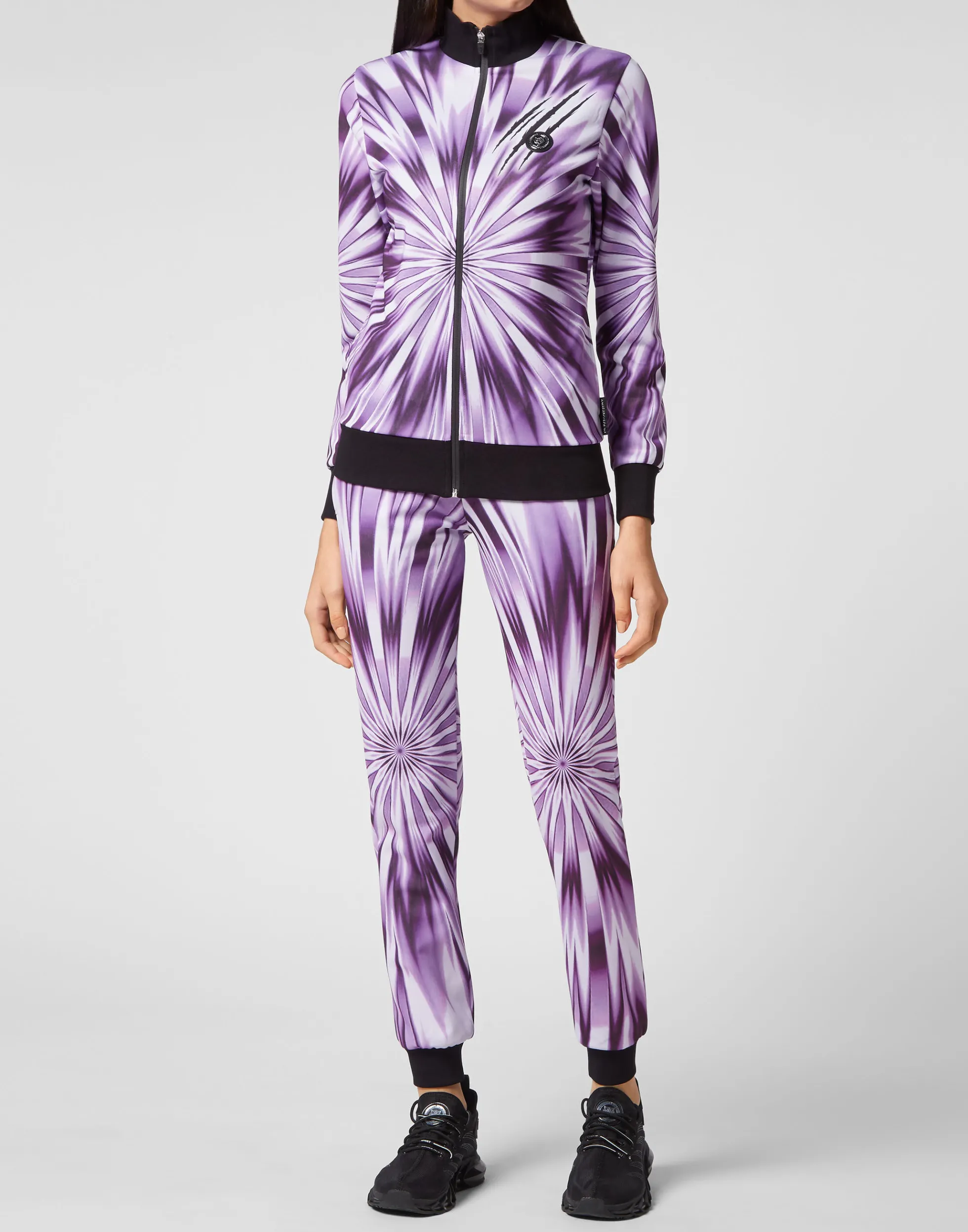 Plein Sport Donna: Completo Jogging Effetto Tie-Dye con Felpa e Pantaloni Coordinati - Stile Urban