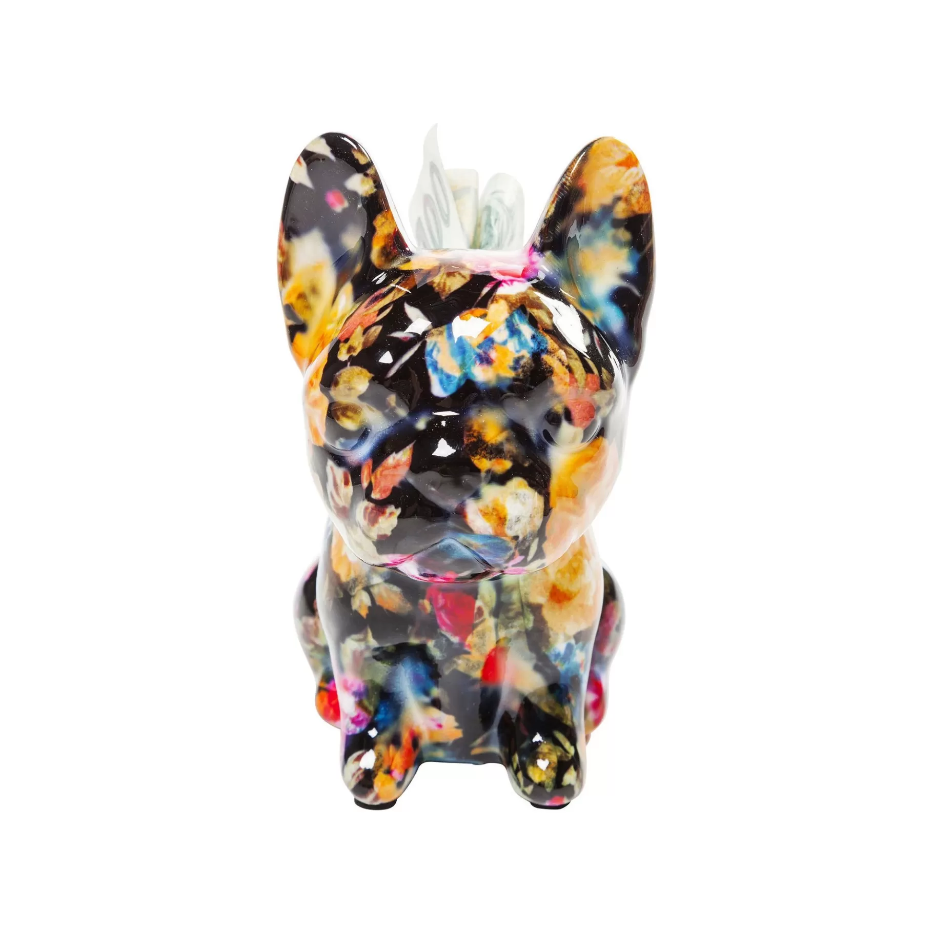 Tirelli decorativi a tema cane e fiori - Set da 4 pezzi artigianali 12 cm per arredamento creativo