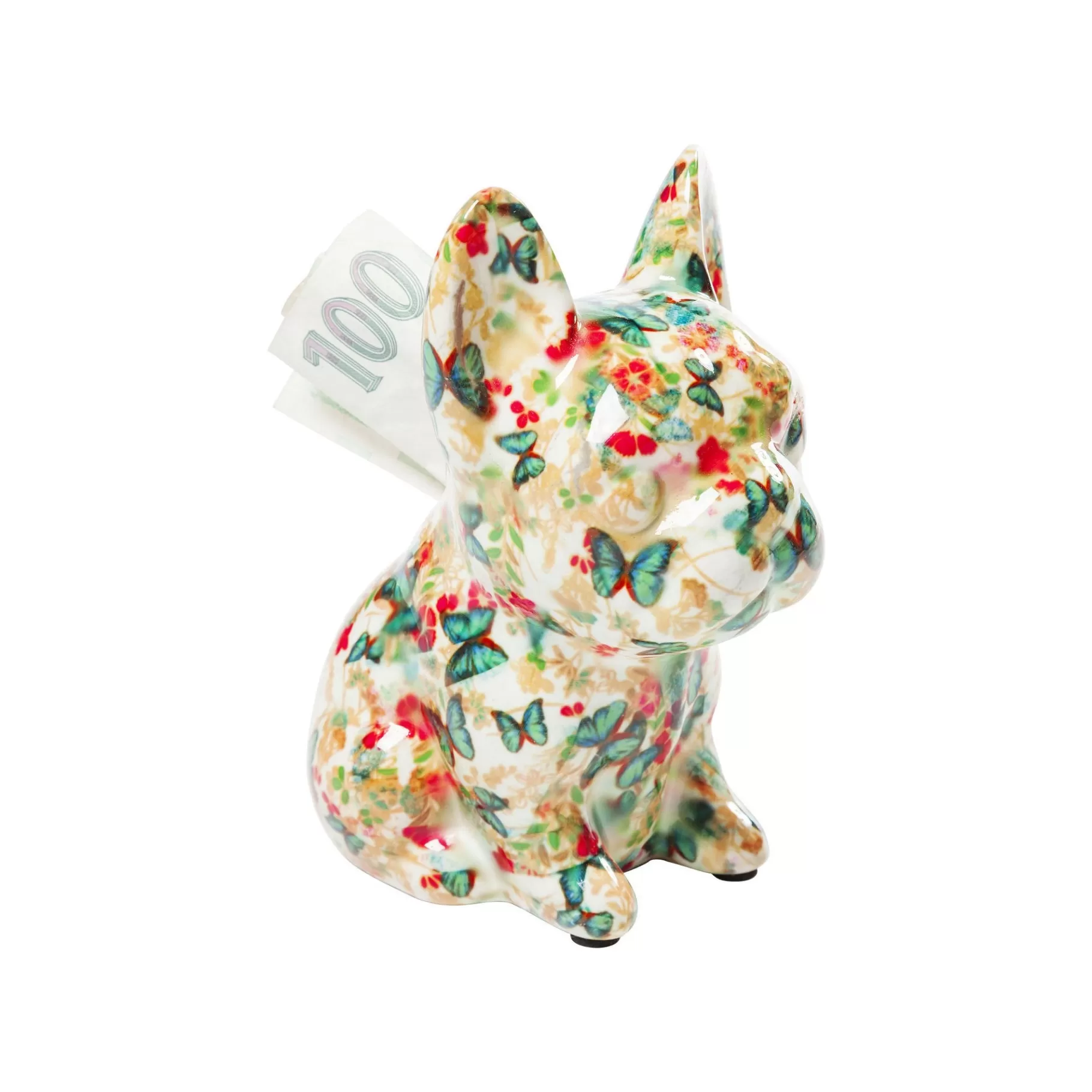 Tirelli decorativi a tema cane e fiori - Set da 4 pezzi artigianali 12 cm per arredamento creativo