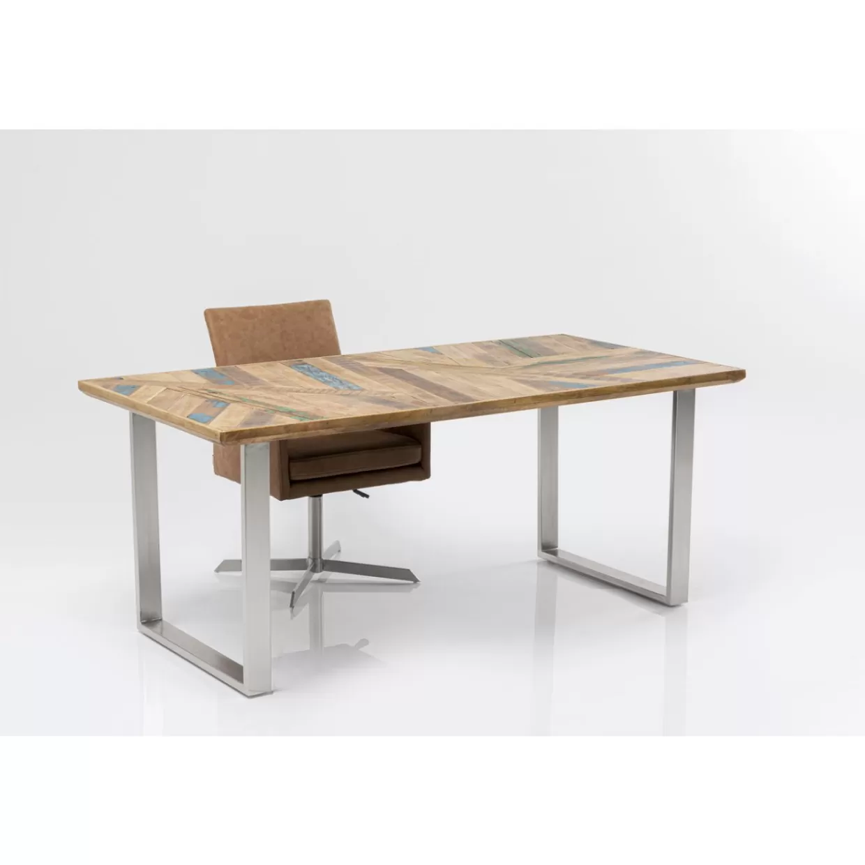 Tavolo Design Moderno KARE - Stile Astratto con Dettagli Cromati, Perfetto per Soggiorno Contemporaneo 180x90