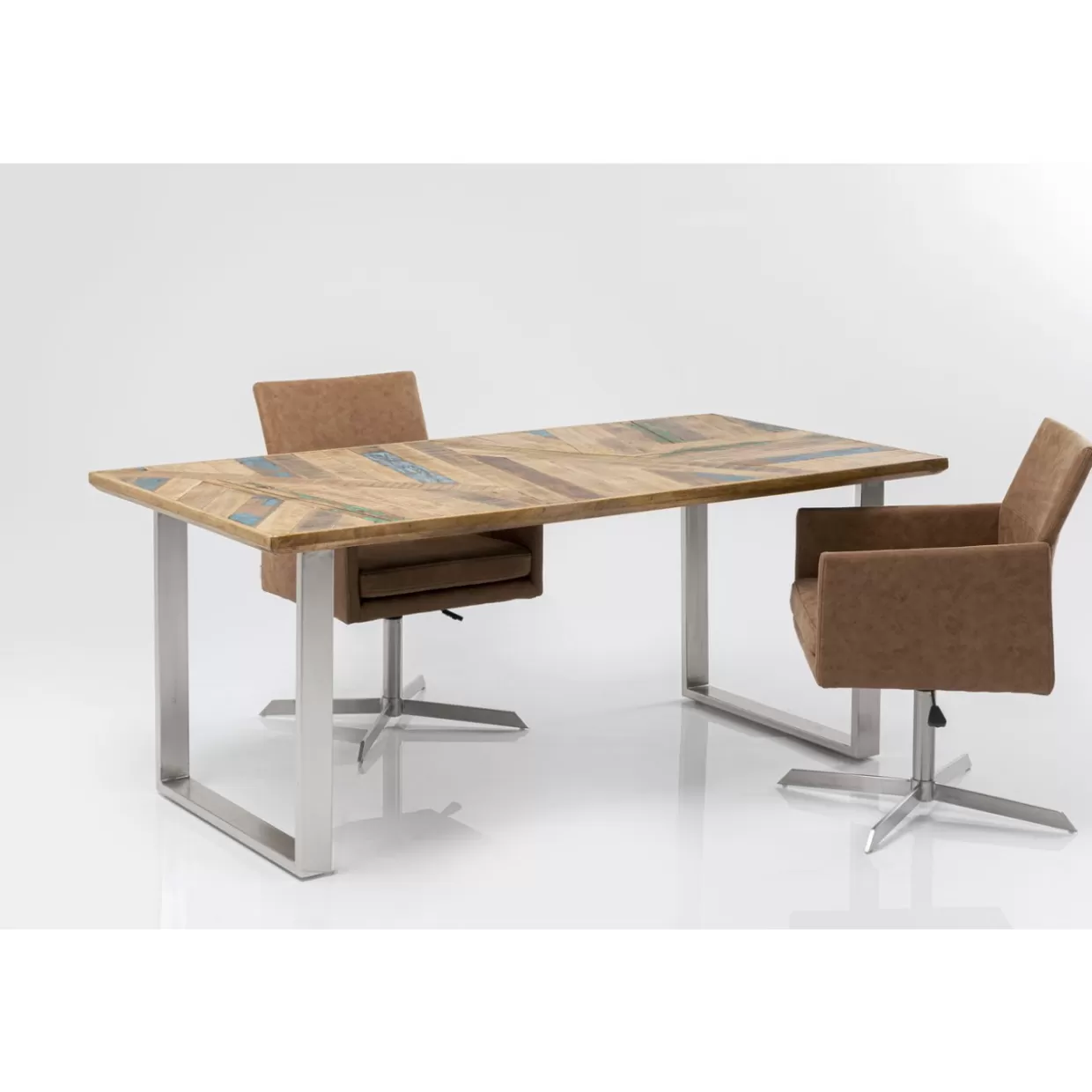 Tavolo Design Moderno KARE - Stile Astratto con Dettagli Cromati, Perfetto per Soggiorno Contemporaneo 180x90