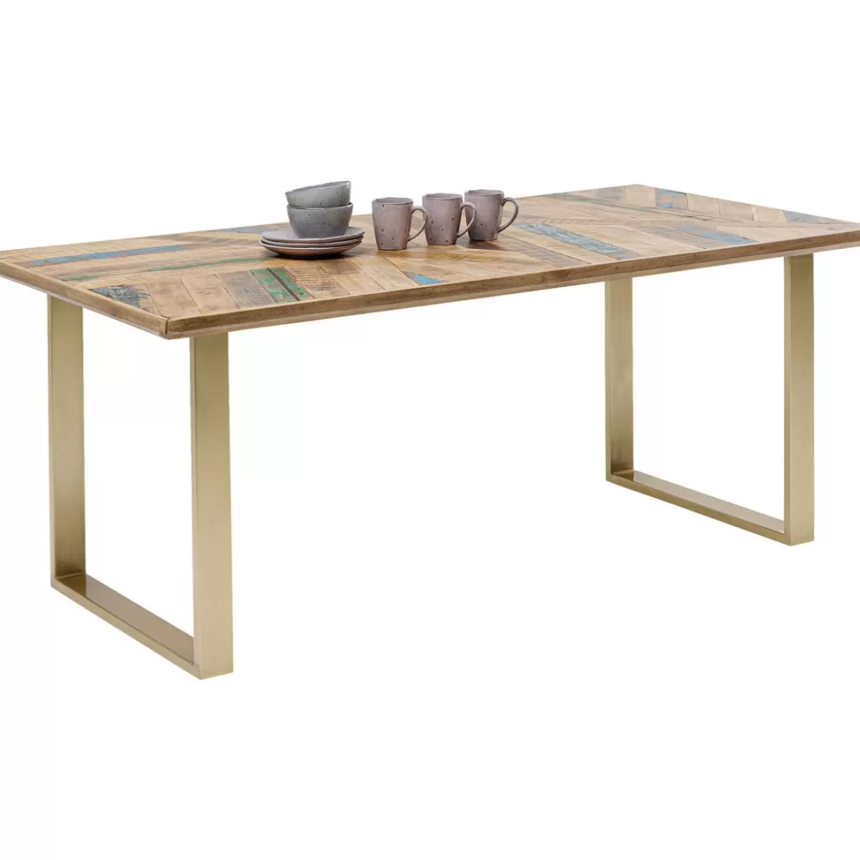 Tavoro Design Esclusivo in Ottone - Struttura Astratta 180x90 cm per Soggiorno Contemporaneo
