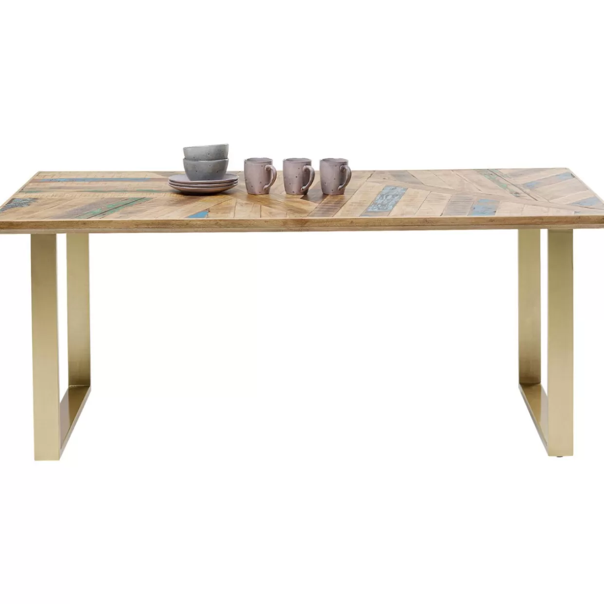 Tavoro Design Esclusivo in Ottone - Struttura Astratta 180x90 cm per Soggiorno Contemporaneo